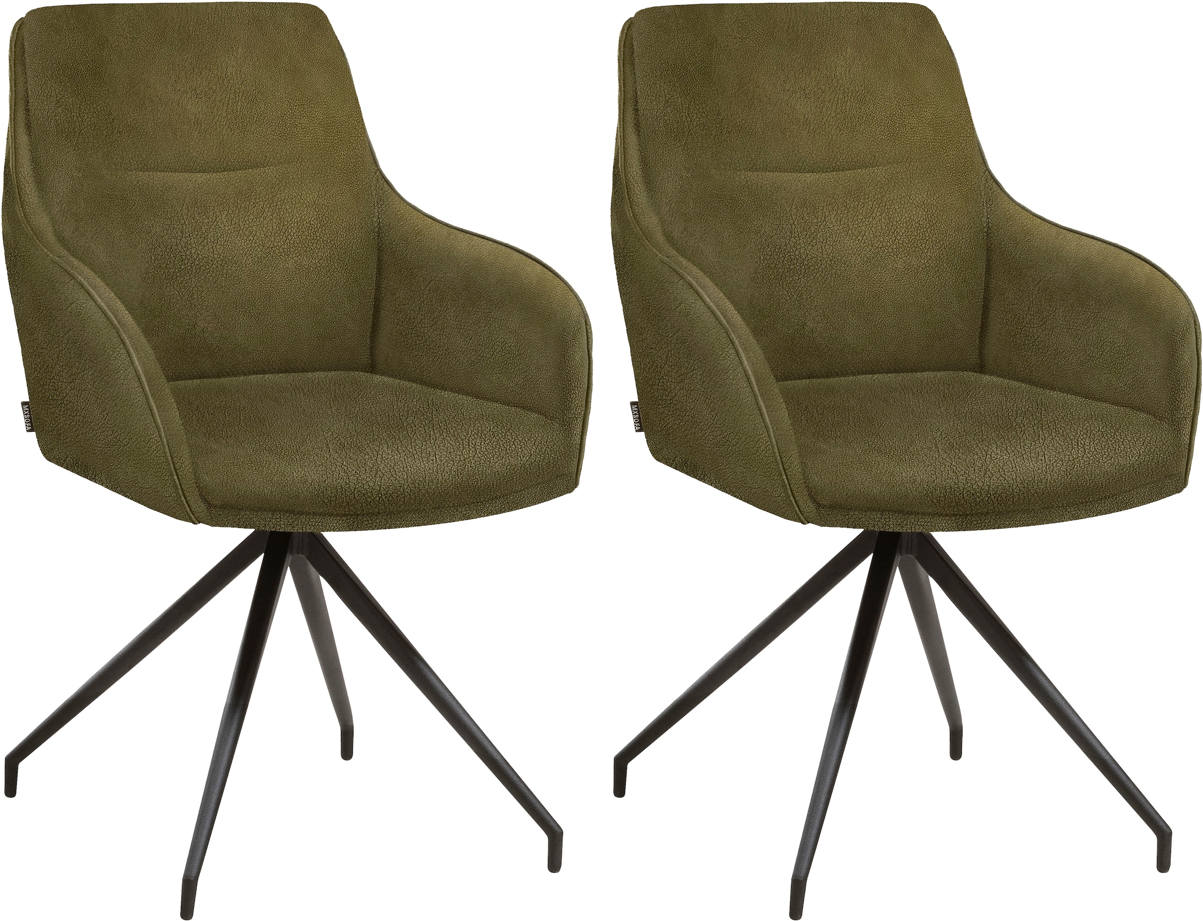 OMG Design Esszimmerstuhl »Tijn«, (Set), 2 St., Stoff, Drehstuhl, Armlehnen günstig online kaufen