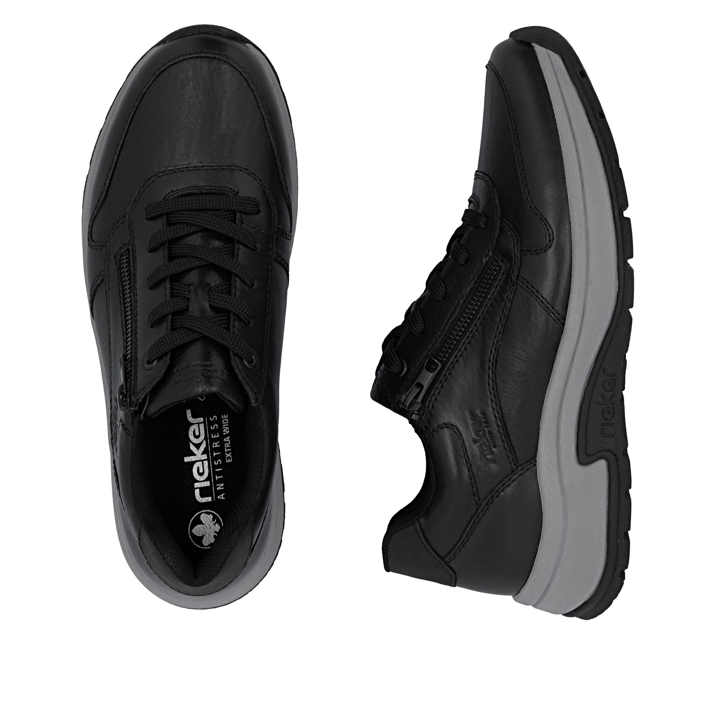 Rieker Sneaker, Schnürschuh, Halbschuh, Freizeitschuh mit gepolstertem Schaftrand