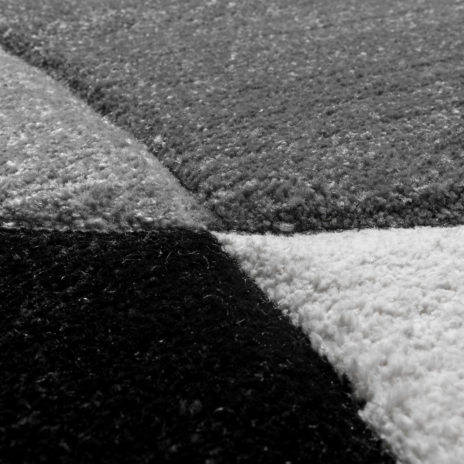 Paco Home Läufer »Diamond 664« rechteckig 18 mm Höhe Teppich-Läufer, Kurzflor, 3D-Design, modernes geometrisches Muster