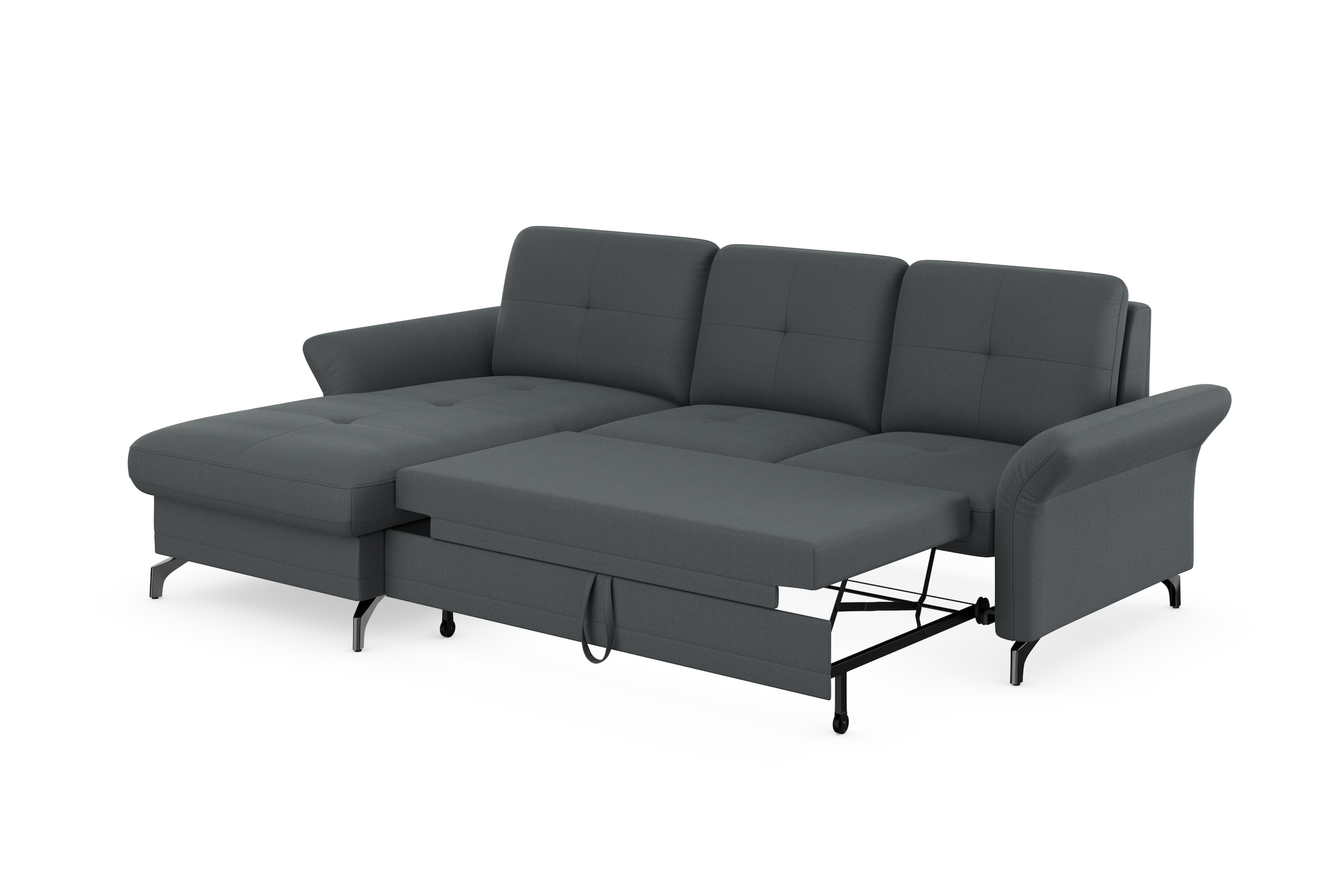 Places of Style Ecksofa »Calando L-Form«, wahlweise mit Bettfunktion, Bettkasten und Armteilfunktion