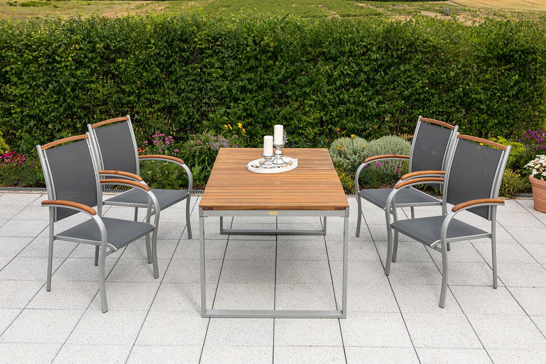 MERXX Garten-Essgruppe »»Siena«« Set, Pulverbeschichtetes Aluminiumgestell, günstig online kaufen
