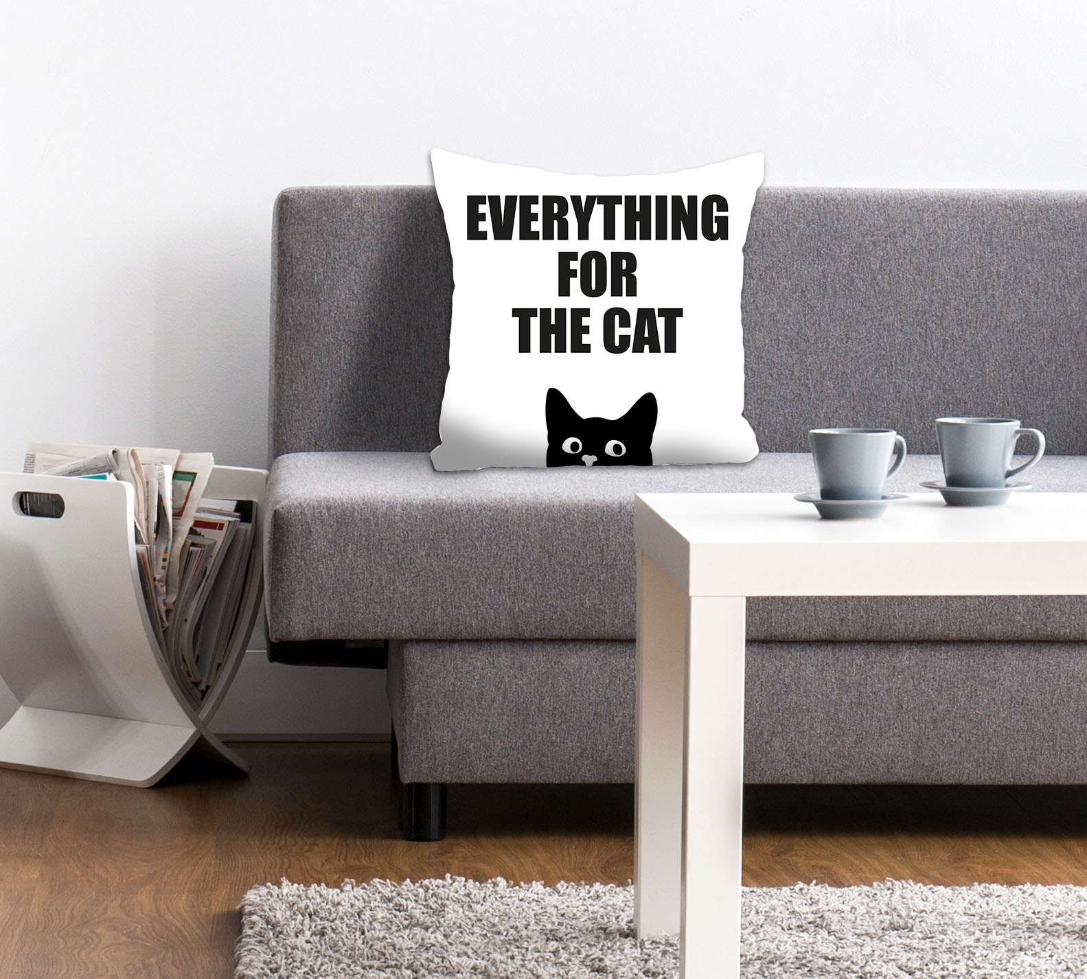 queence Dekokissen »EVERYTHING FOR THE CAT«, Kissenhülle ohne Füllung, 1 St günstig online kaufen