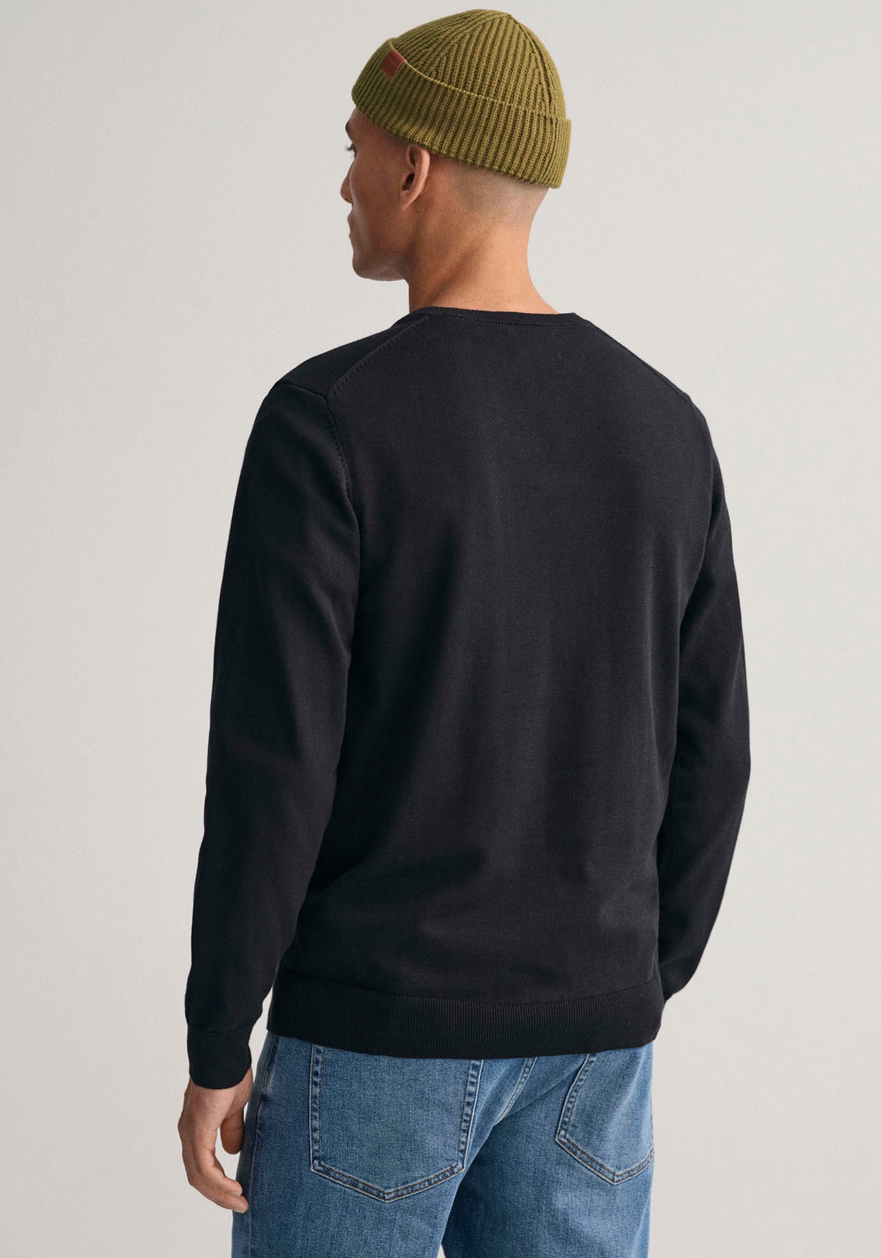 Gant V-Ausschnitt-Pullover »Classic Strickjersey Baumwolle, 100% online weicher Übergangspullover kaufen Cotton Premium V-Neck«, aus