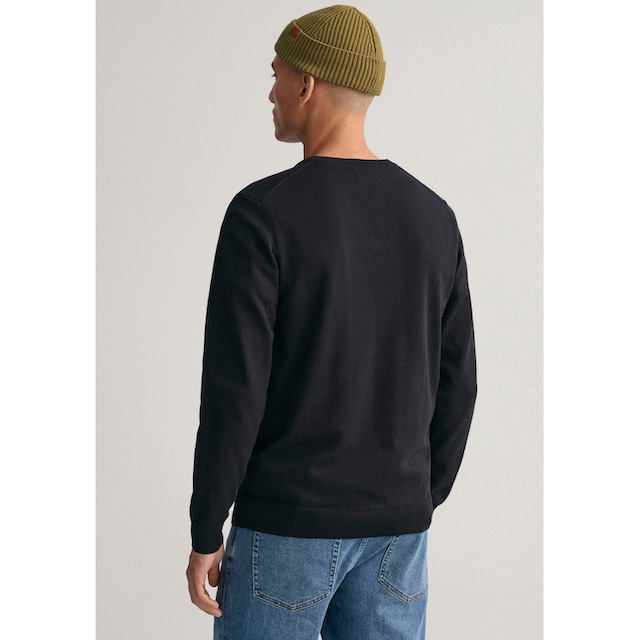 Gant V-Ausschnitt-Pullover »Classic Cotton V-Neck«, Premium Strickjersey  aus weicher 100% Baumwolle, Übergangspullover online kaufen