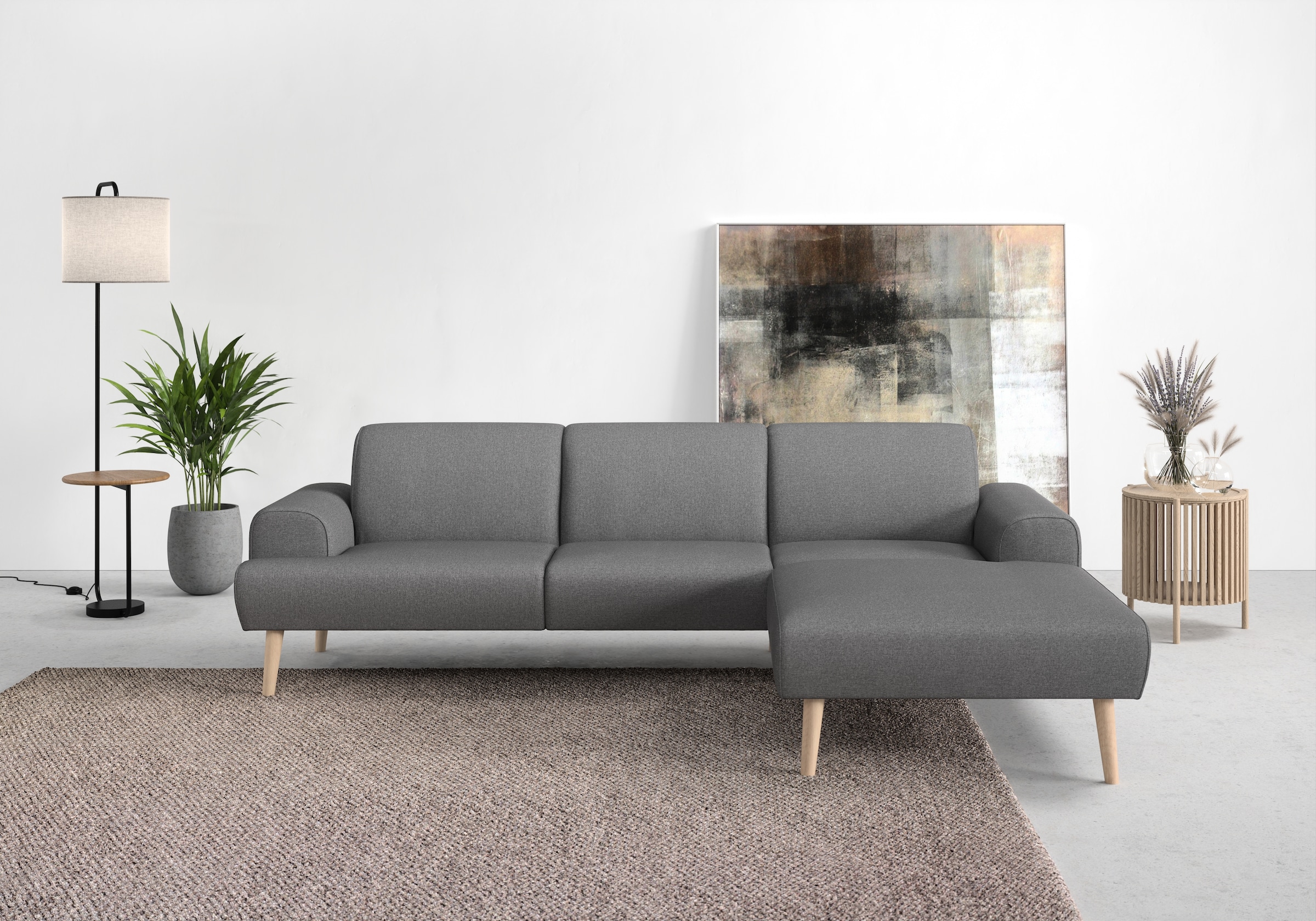 andas Ecksofa »Swift Scandic Design, Federkern für hohen Sitzkomfort, L-For günstig online kaufen