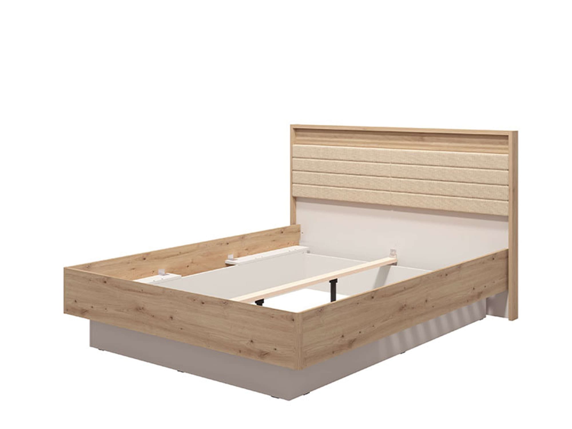 INOSIGN Bettgestell »Modena, mit teilgepolstertem Kopfteil«, 160 oder 180x200cm, FSC®-zertifiziert, Trendfarbe cashmere
