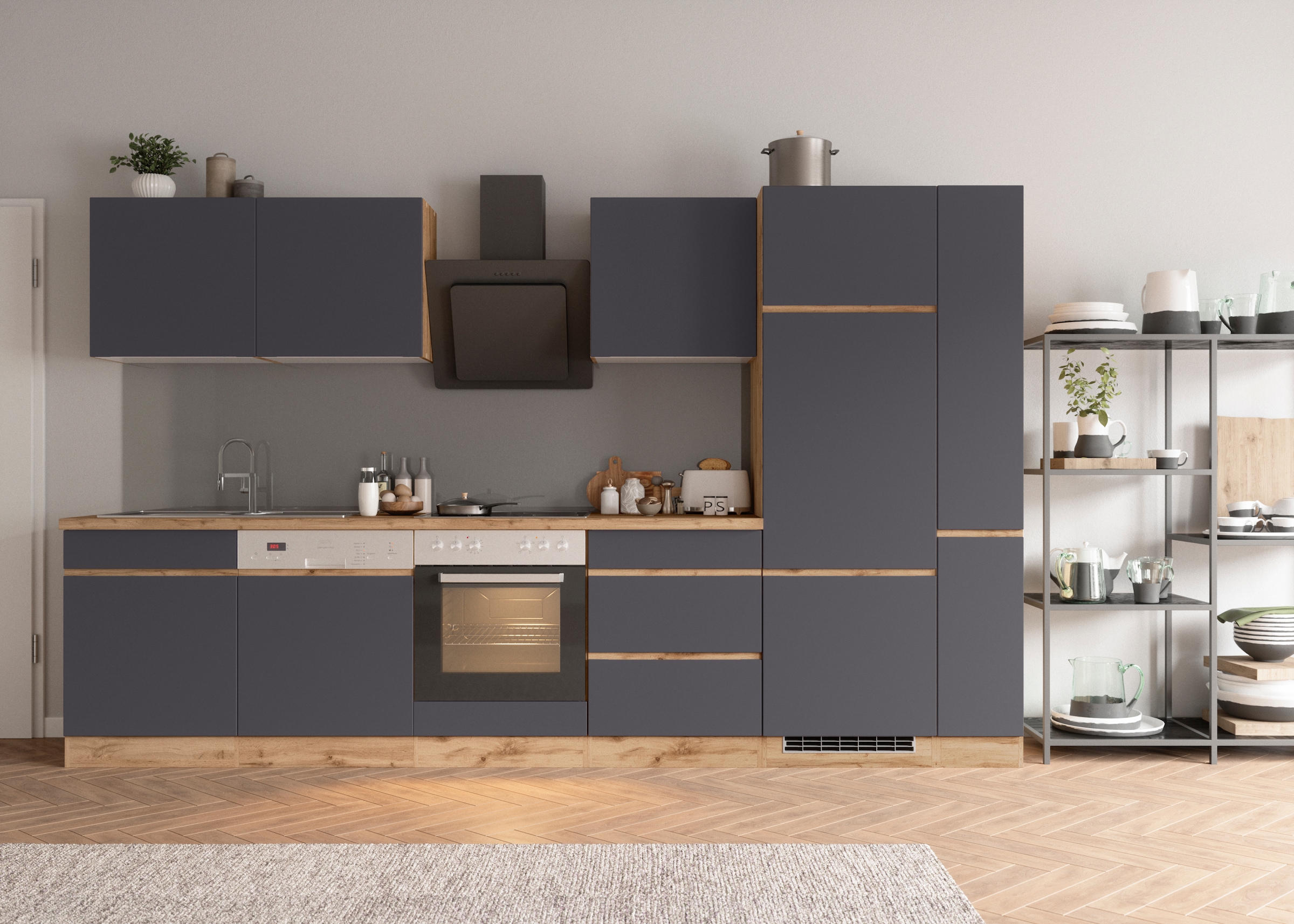 KOCHSTATION Küchenzeile »KS-Riesa« Stellbreite 330 cm, wahlweise mit oder o günstig online kaufen