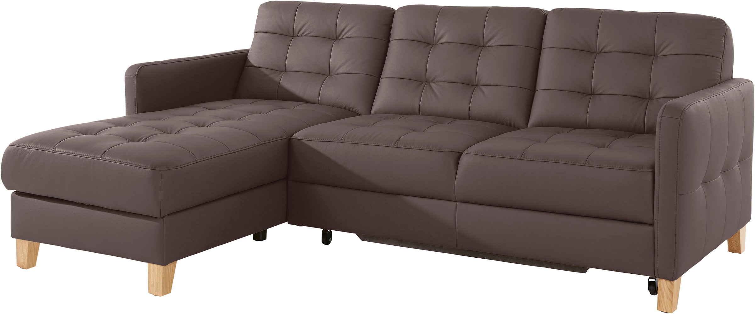 exxpo - sofa fashion Ecksofa »Elio, kompakt, bequem & zeitloses Design, Breite 217cm, L-Form« wahlweise mit Bettfunktion