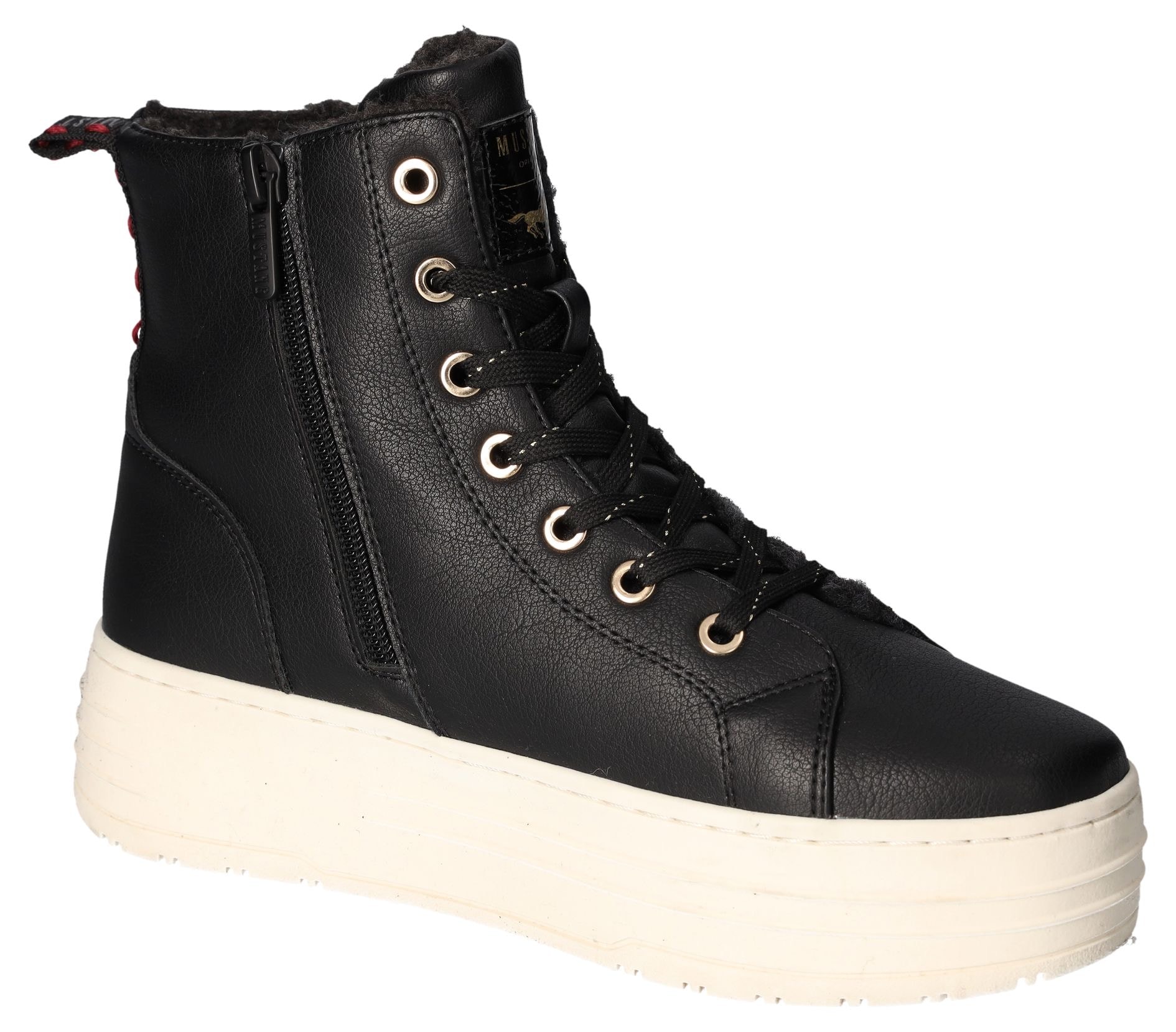 Mustang Shoes Winterboots, Plateauboots, Stiefelette, High top Sneaker mit Innenreißverschluss