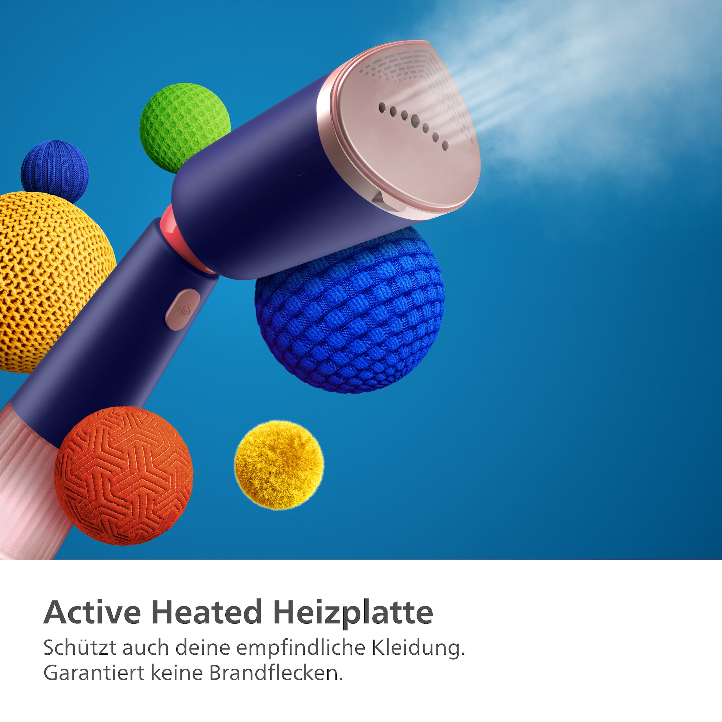 Philips Dampfbürste »STH5030 "Styler", 120 ml und 200 ml Wassertank, Metallplatte«, 1400 W, Steamer im schlanken Design; 2-in-1 Handschuh, Tasche, Stylemat inkl.