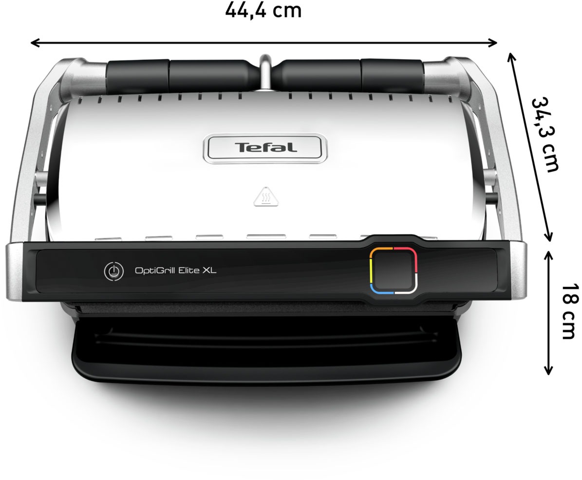 Tefal Kontaktgrill »OptiGrill Elite XL, spülmaschinengeeignete Platten«, 2200 W, Countdown zum Grillergebnis, Grillboost für Grillstreifen, GC760D