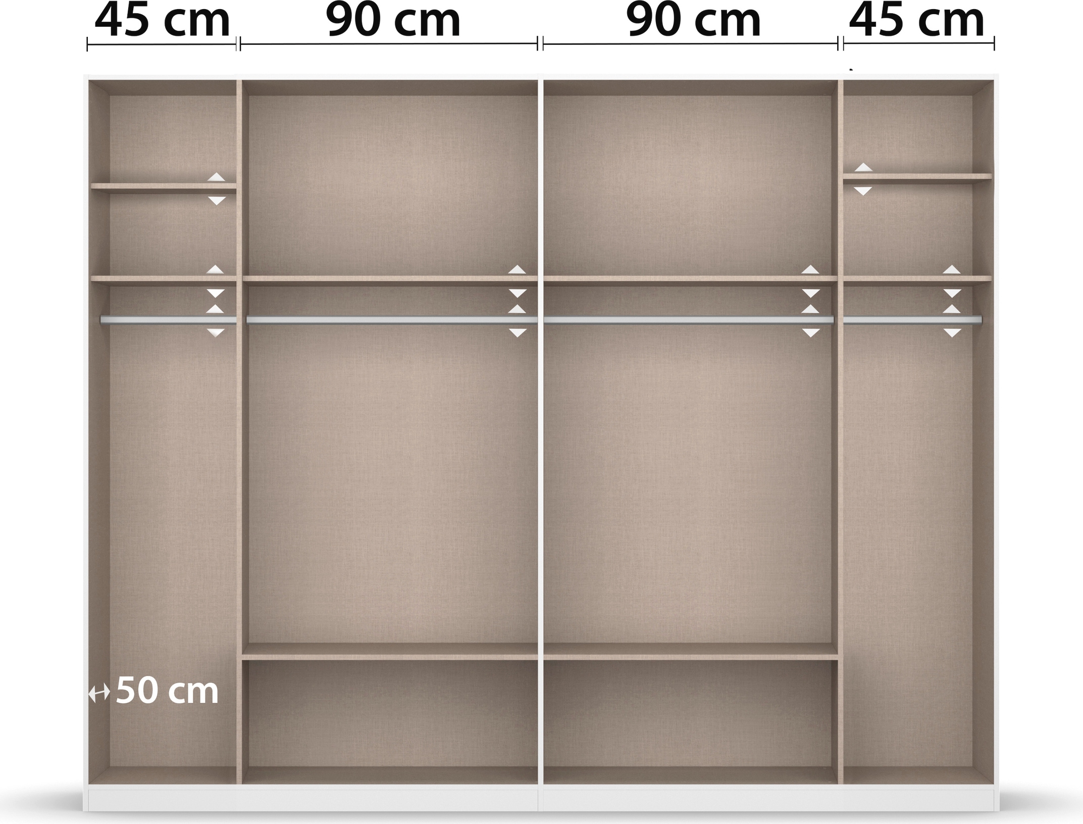 rauch Drehtürenschrank »Kleiderschrank Schrank Garderobe Schlafzimmerschrank DAVOA«, mit farblich abgesetzten Schubkästen in Eiche Artisan MADE IN GERMANY
