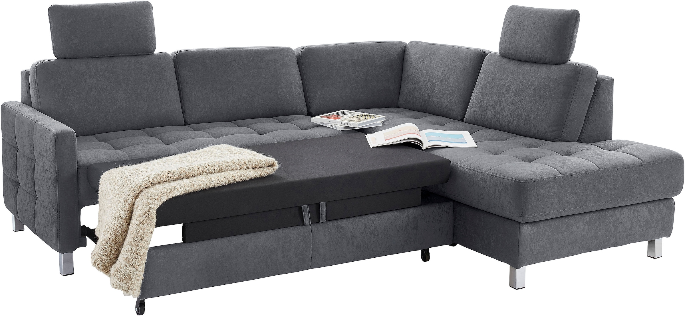 sit&more Ecksofa »Pablo L-Form«, wahlweise mit Bettfunktion