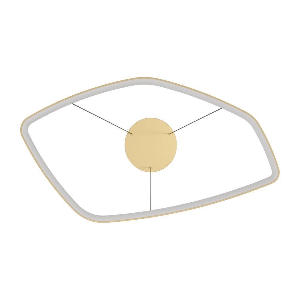 EGLO Hängeleuchte »VALLEROSA«, 1 flammig, Leuchtmittel LED-Modul | LED fest integriert, dimmbare Pendelleuchte, Metall in Messing-Gebürstet, Lampe, Ø 58 cm