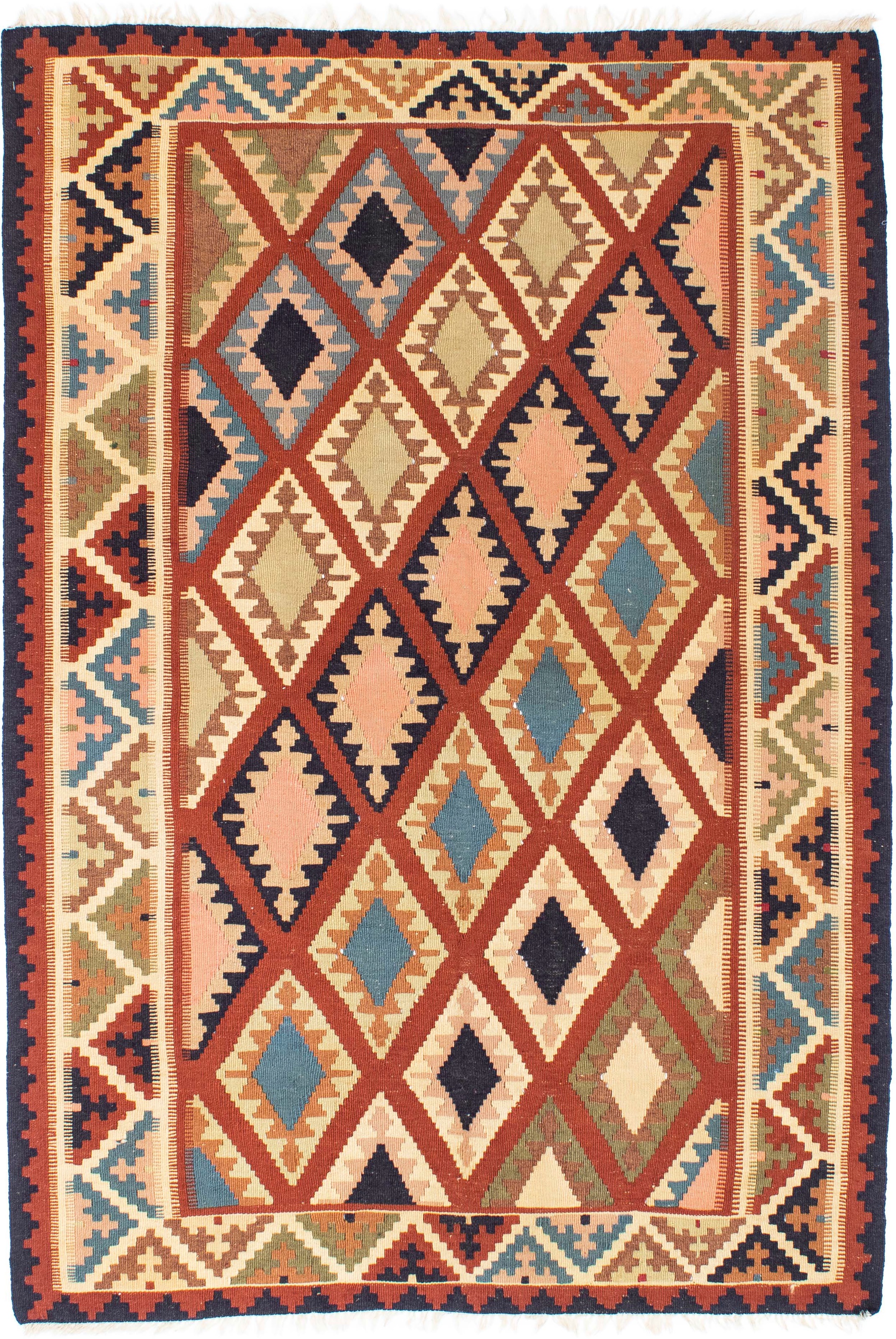 morgenland Wollteppich »Kelim Fars Nomadisch Multicolore 182 x 121 cm«, rec günstig online kaufen