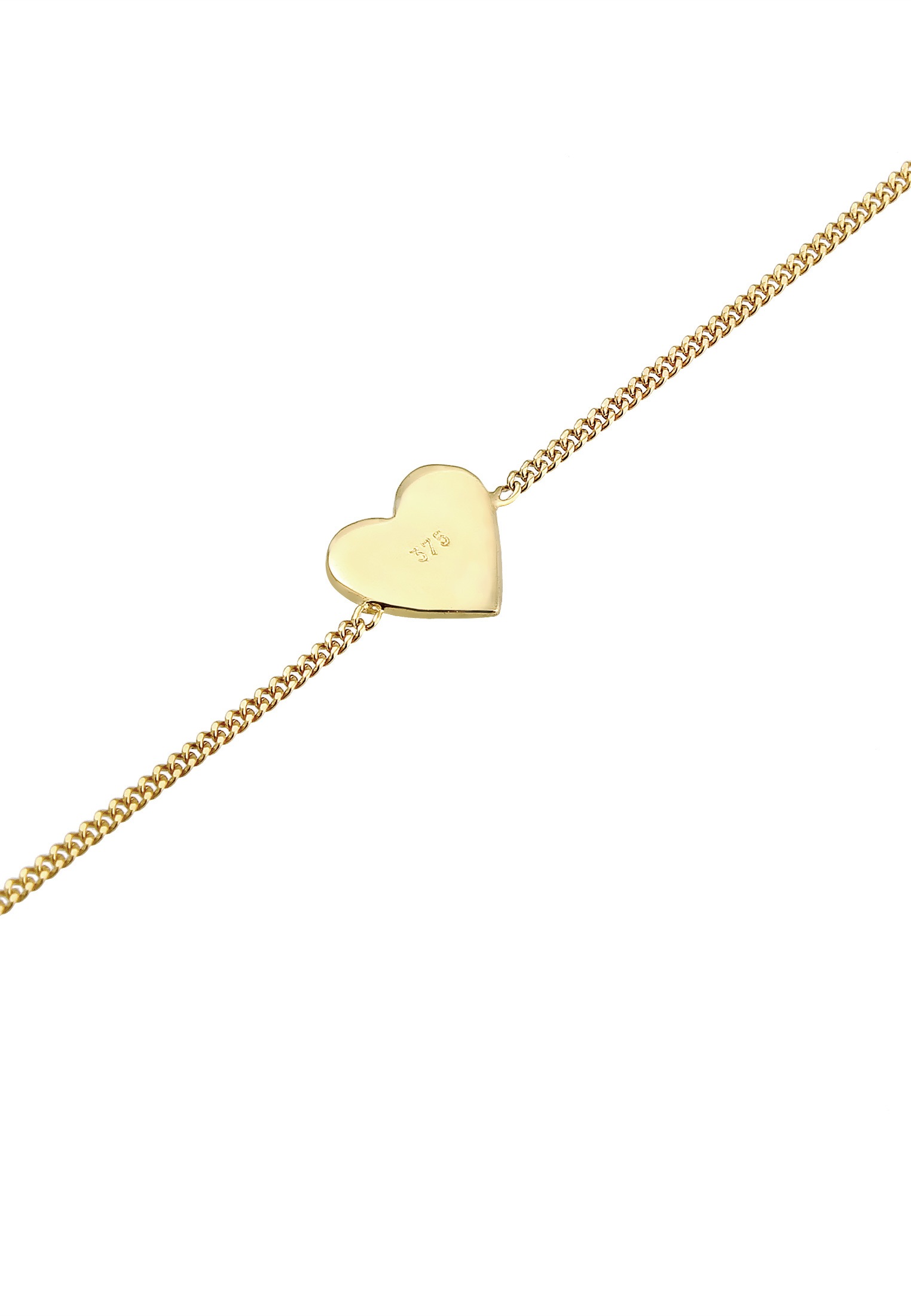 Elli Premium Armband »Valentinstag Herz Anhänger Liebe 375er Gelbgold«