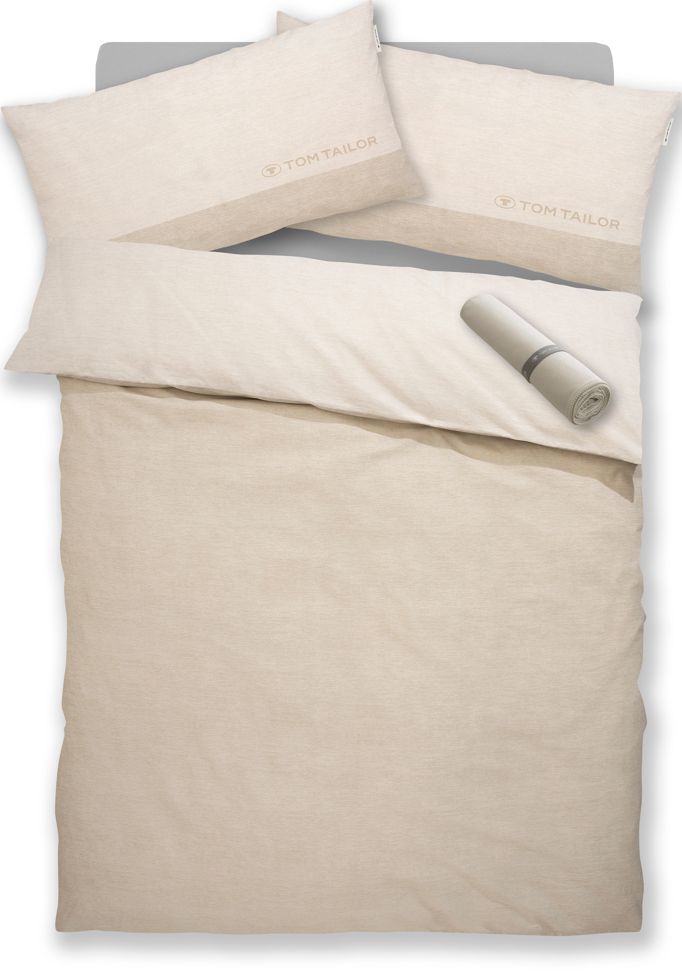 TOM TAILOR HOME Bettwäsche »Henry«, Bettwäsche aus Baumwolle, mit GRATIS-Zugabe: Sporthandtuch