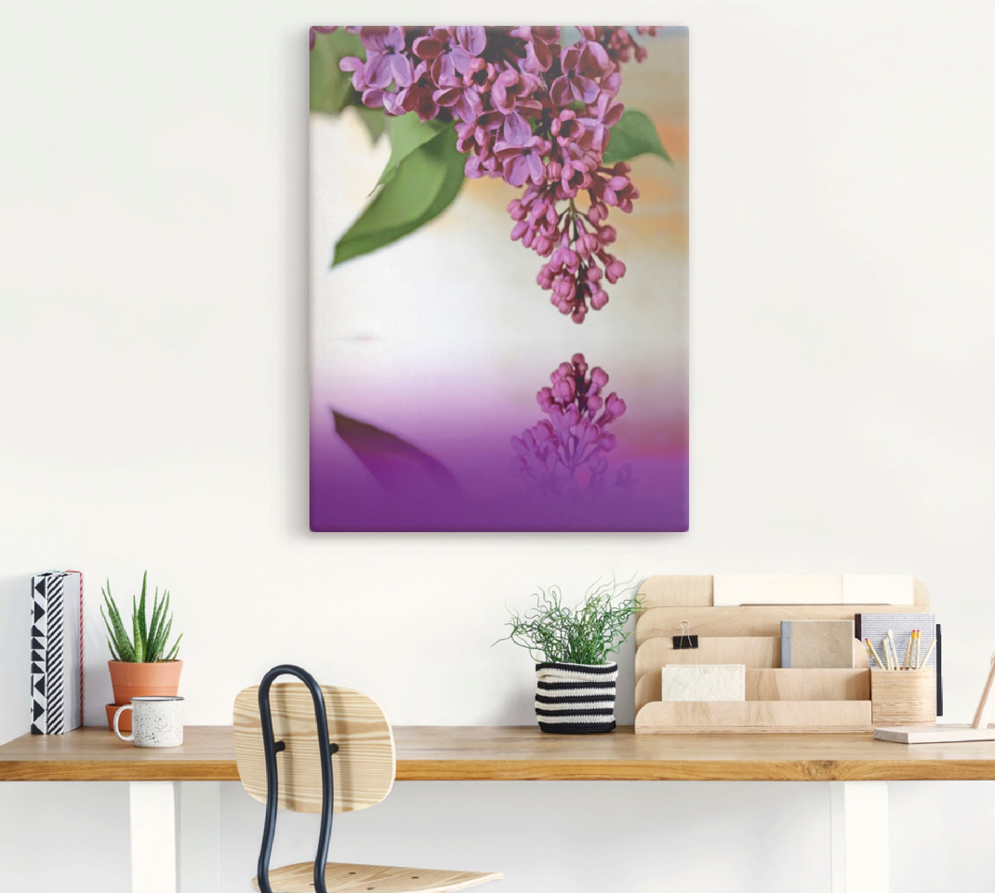 Artland Leinwandbild »Flieder«, Blumen, (1 St.), auf Keilrahmen gespannt