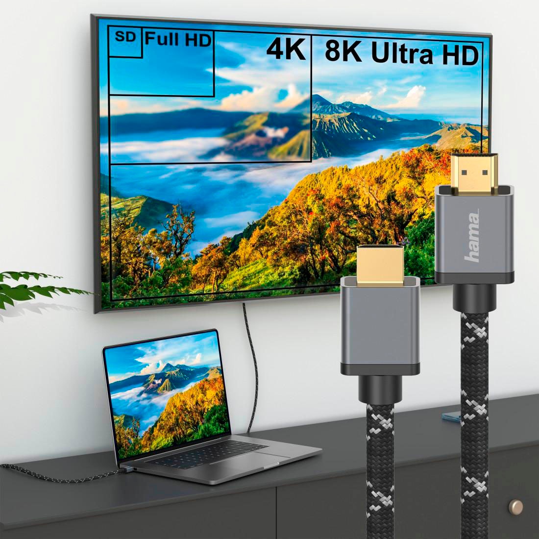 Hama HDMI-Kabel »Ultra High Speed HDMI™-Kabel Stecker-Stecker 8K Metall HDMI™-Kabel 3m«, HDMI, 300 cm