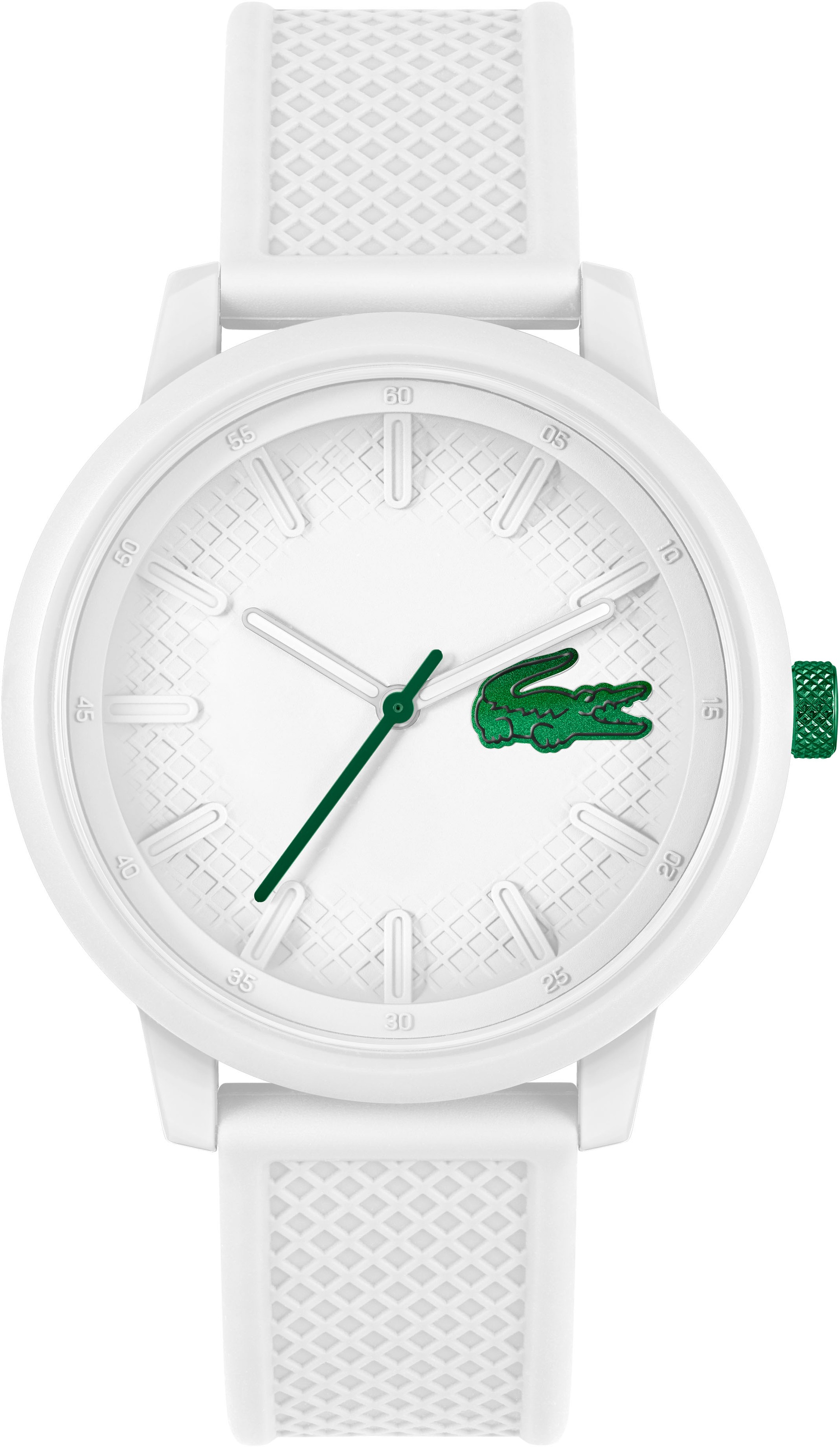 Lacoste Quarzuhr »LACOSTE.12.12«, Armbanduhr, Herrenuhr, Silikonarmband