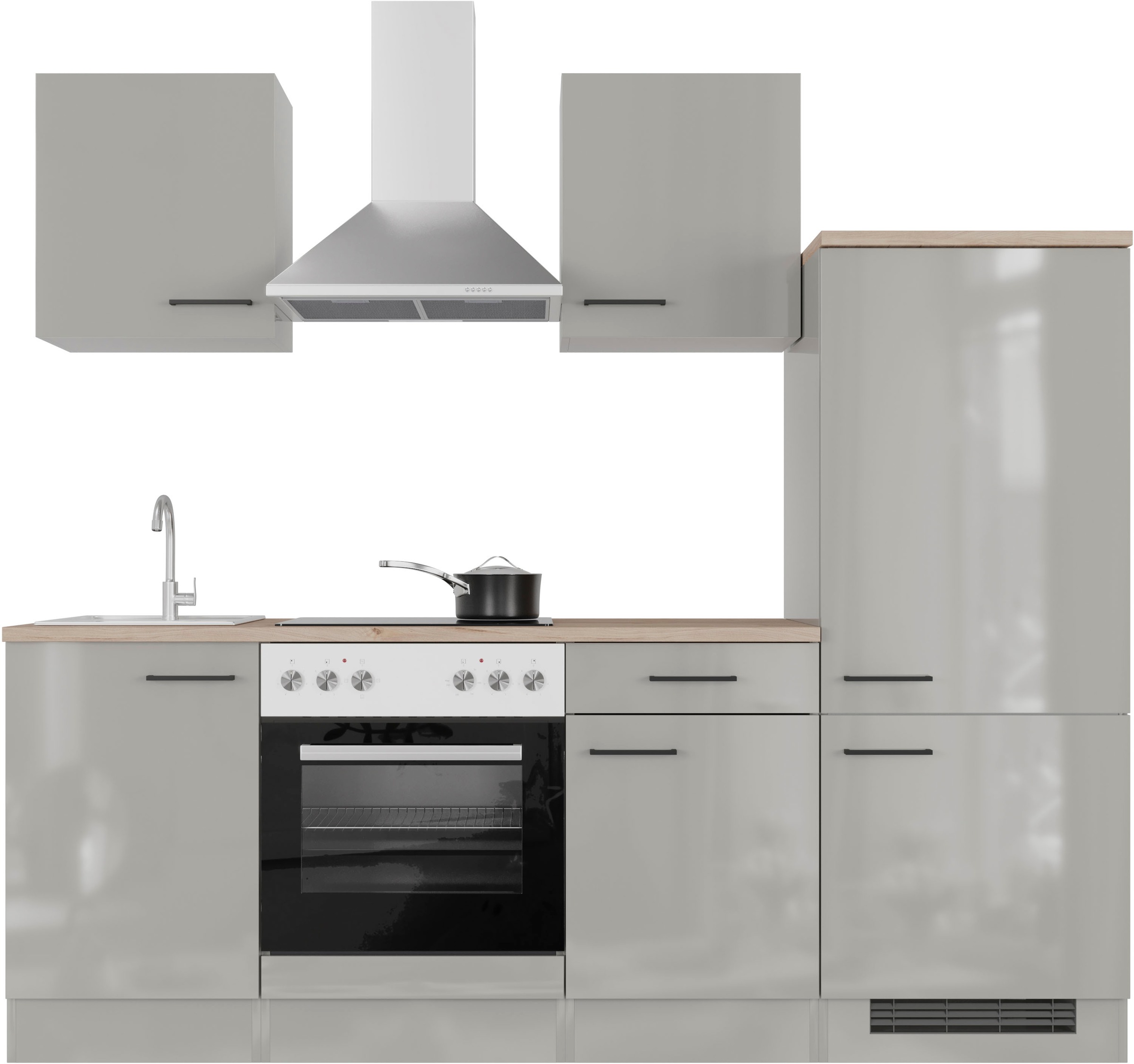 Flex-Well Küchenzeile »Lund« wahlweise mit E-Geräten, Breite 220 cm, glänze günstig online kaufen