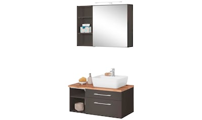 HELD MÖBEL Badmöbel-Set »Davos«, (3 St.), Spiegelschrank, Regal und Waschtisch kaufen