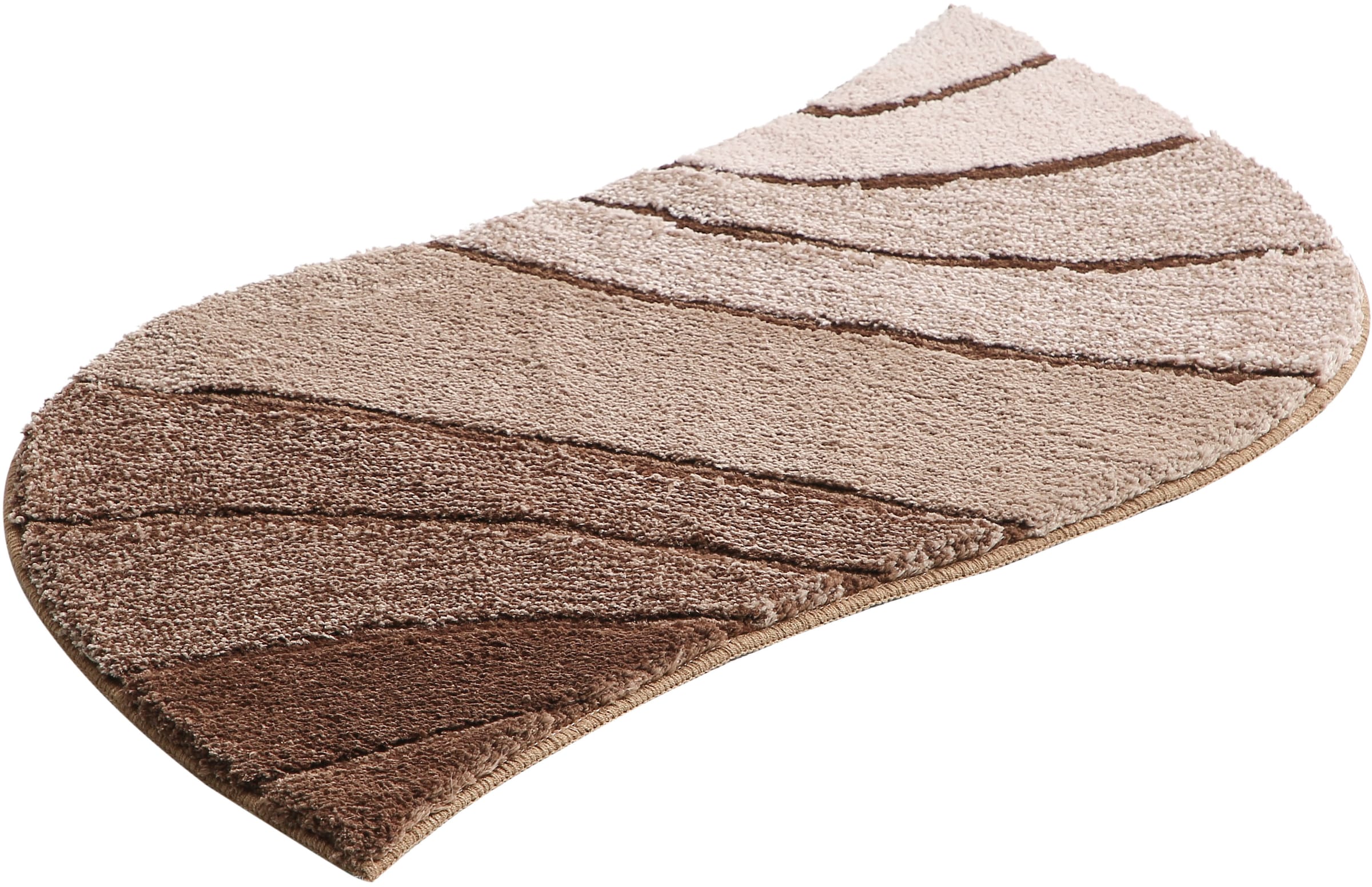 my home Badematte »Josie, Badvorleger, Badezimmer Teppich«, rutschhemmend beschichtet, fußbodenheizungsgeeignet-schnell trocknend-strapazierfähig, Badteppich, Badematten, rechteckig, rund & als 3-tlg. Set erhältlich