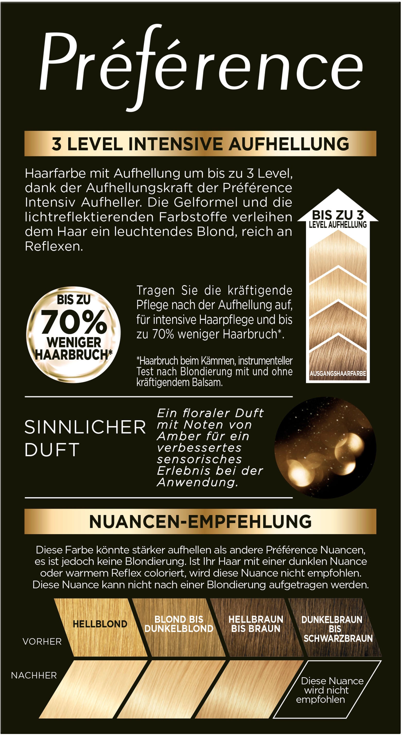 L'ORÉAL PARIS Coloration »Préférence Le Blonding«, (Packung, 3 tlg.), mit pflegender Formel