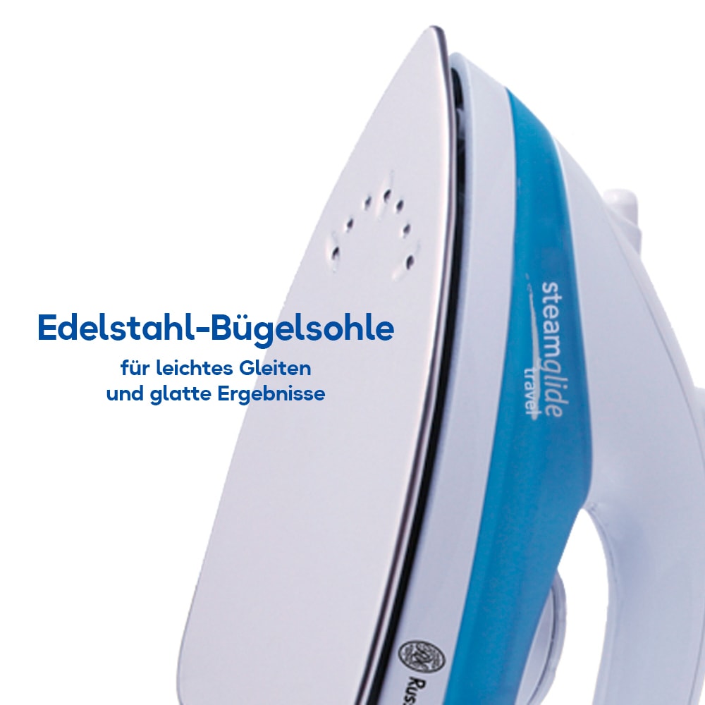 RUSSELL HOBBS Dampfbügeleisen »22470-56, Reisedampfbügeleisen« 830 W Keramik-Bügelsohle, 70g/min , 210g/ min Dampfstoß, Selbstreinigung