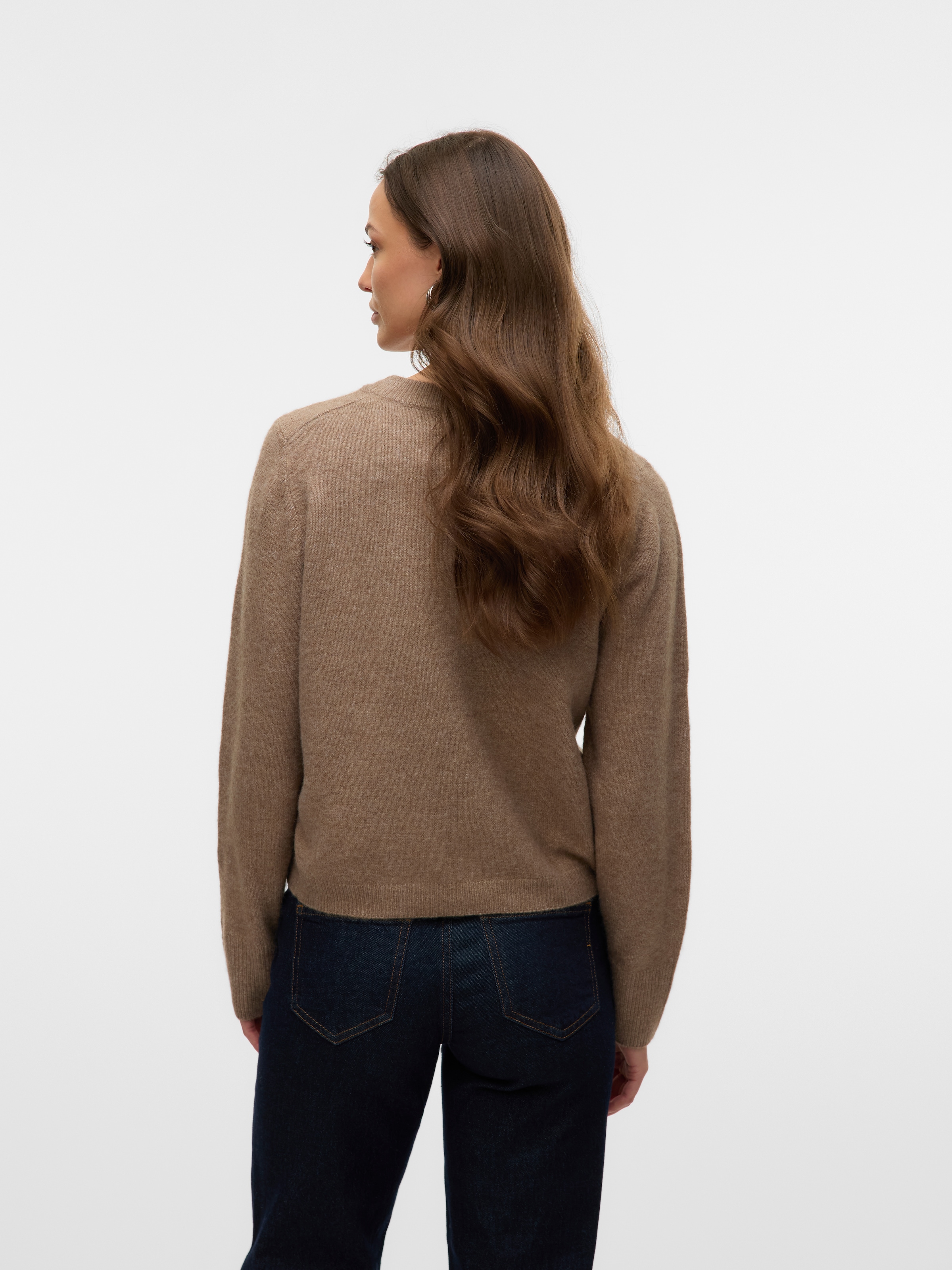 Vero Moda Strickjacke »VMFIONA LS SHORT BUTTON CARDIGAN GA BOO«, mit Knopfleiste