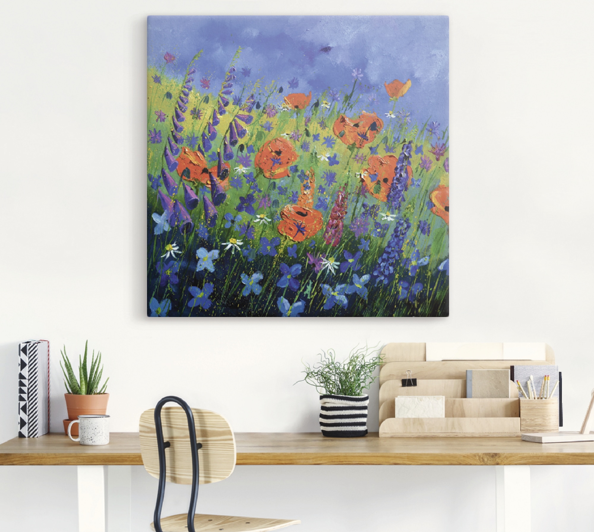 Artland Leinwandbild "Mein Garten", Blumenwiese, (1 St.), auf Keilrahmen ge günstig online kaufen