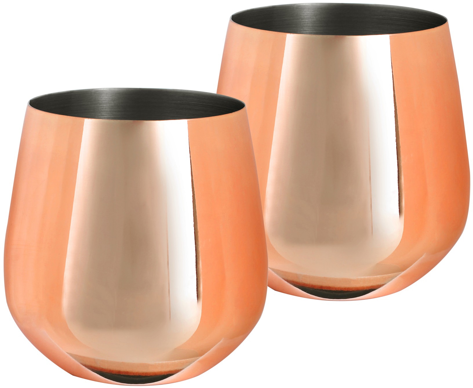 ECHTWERK Weinglas (Wein & Wasserkelch-Set), 500 ml, bruchsicher, stiellos, 10 x 9,5 cm