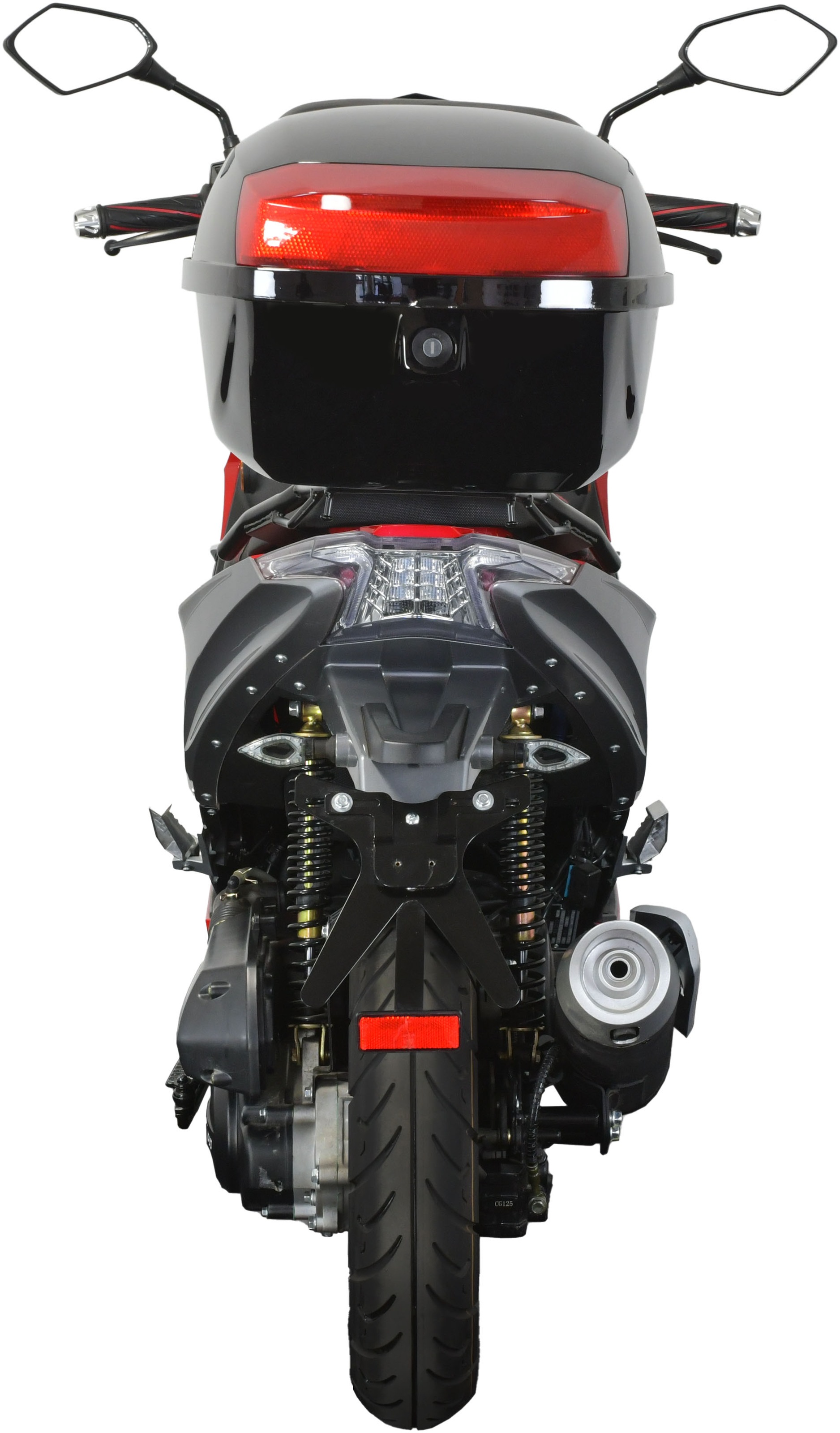 GT UNION Motorroller »Striker 45«, 49,5 cm³, 45 km/h, Euro 5, 3 PS, (Set, mit Topcase), Luftgekühlter Motor
