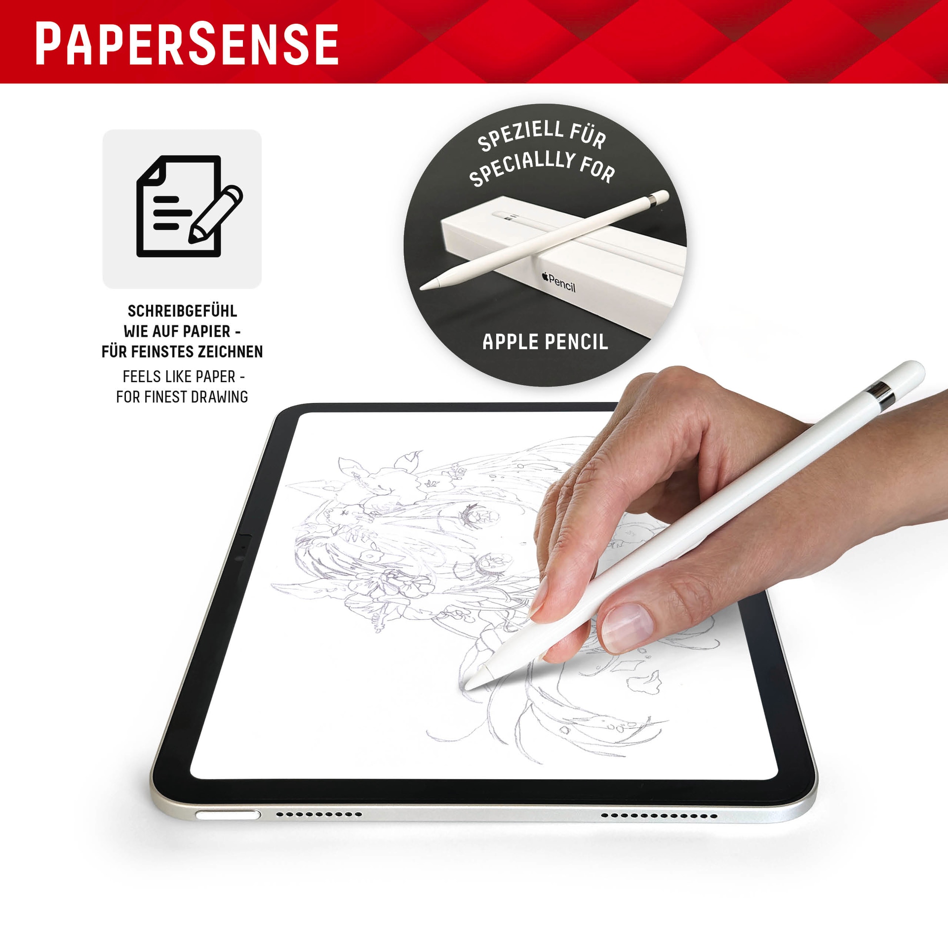 Displex Displayschutzfolie »Tablet PaperSense« für Apple iPad 10,9" (10. Gen., 2022);Apple iPad 11" (2025);Apple iPad Air 11" (2024/2025) Schreiben wie auf Papier