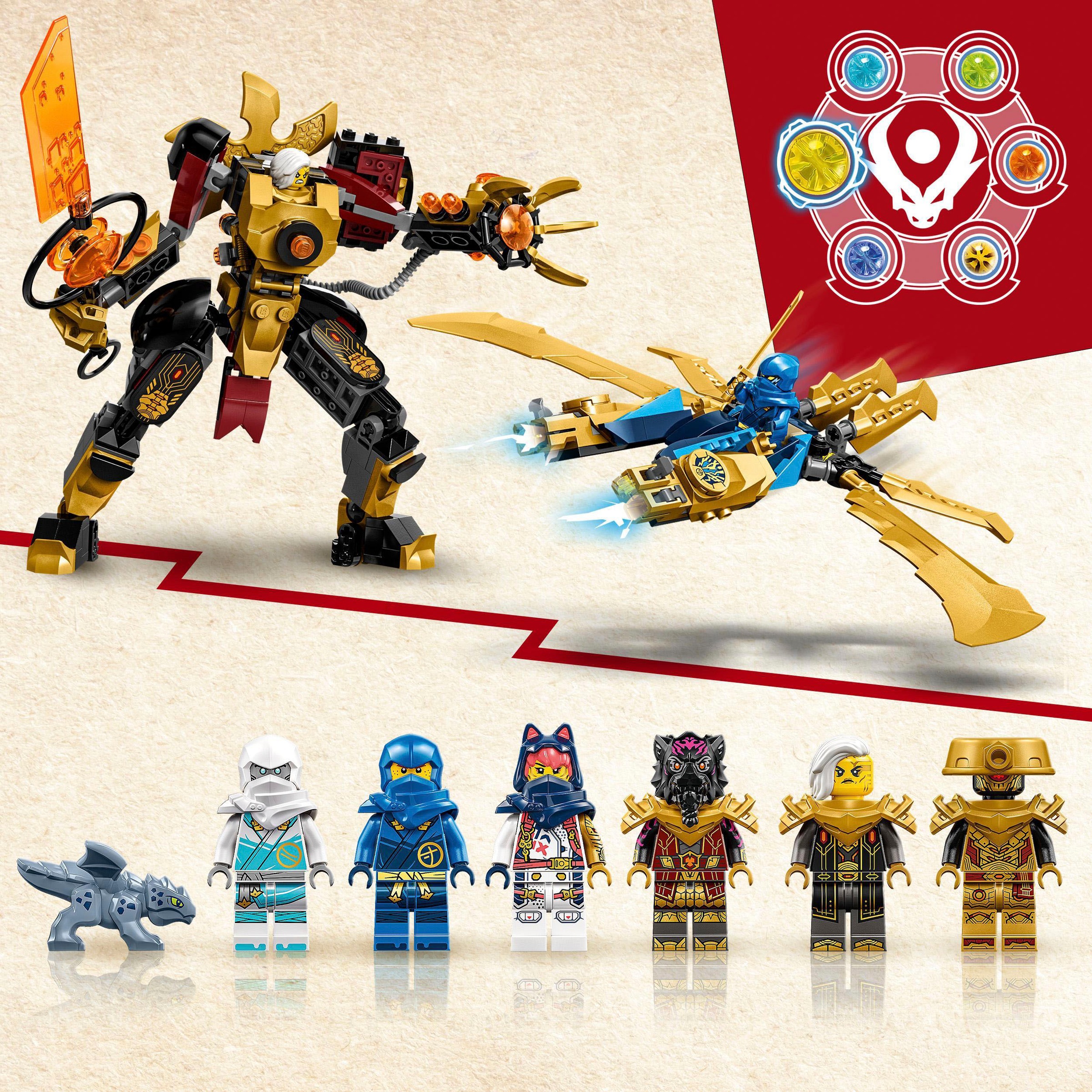 LEGO® Konstruktionsspielsteine »Kaiserliches Mech-Duell gegen den Elementardrachen (71796)«, (1038 St.), LEGO® NINJAGO; Made in Europe