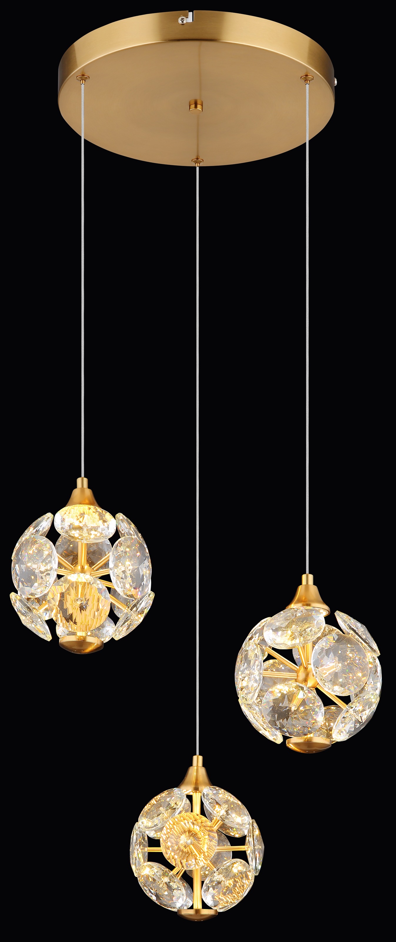 GLOBO LIGHTING LED Pendelleuchte »VIRINA« LED-Modul 1 Stk. Warmweiß Hängelampe/Hängeleuchte/Wohnzimmer/Esstisch/elegant