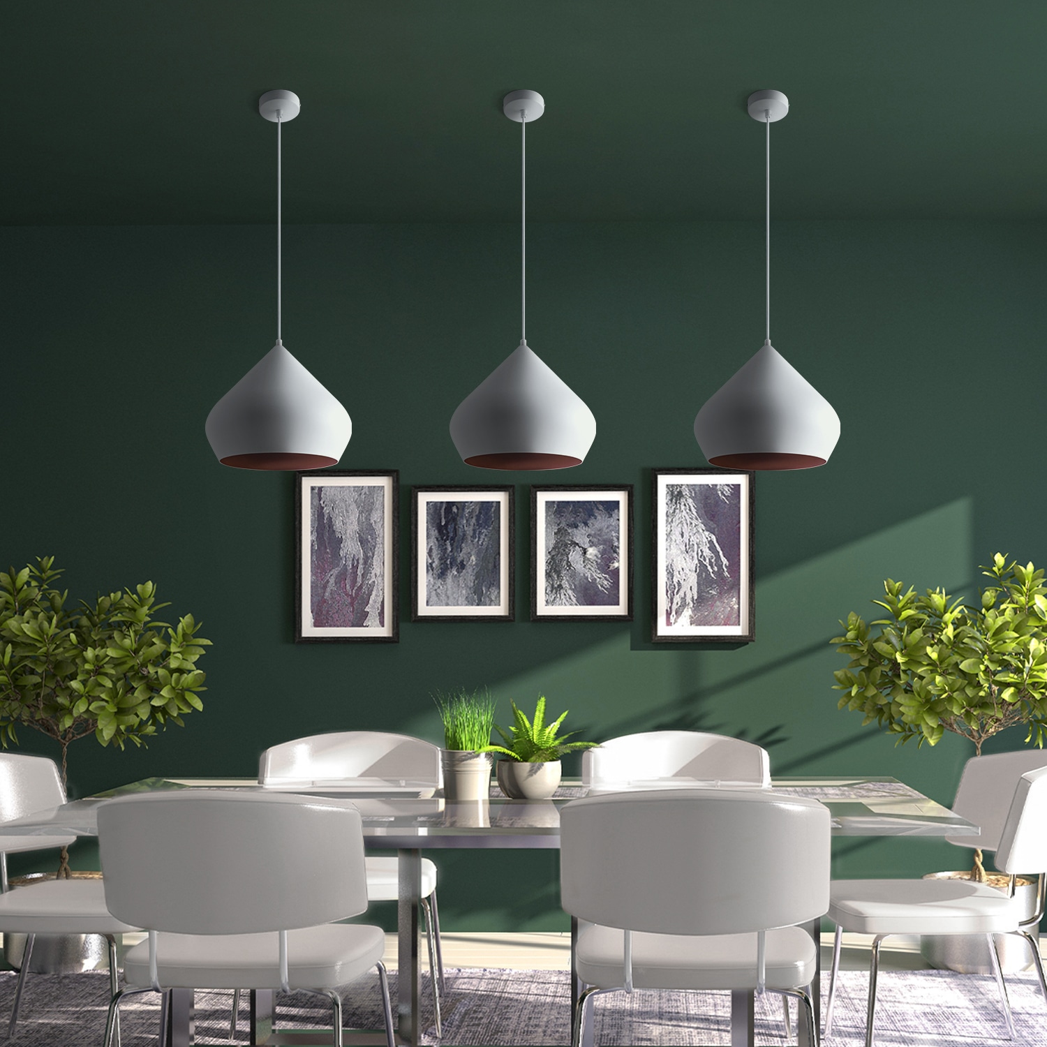 Paco Home Pendelleuchte »Alex«, 1 flammig, Leuchtmittel E27 | ohne Leuchtmittel, Küchenlampe Hängelampe Esszimmer Esstischlampe Industrial Ø 38cm
