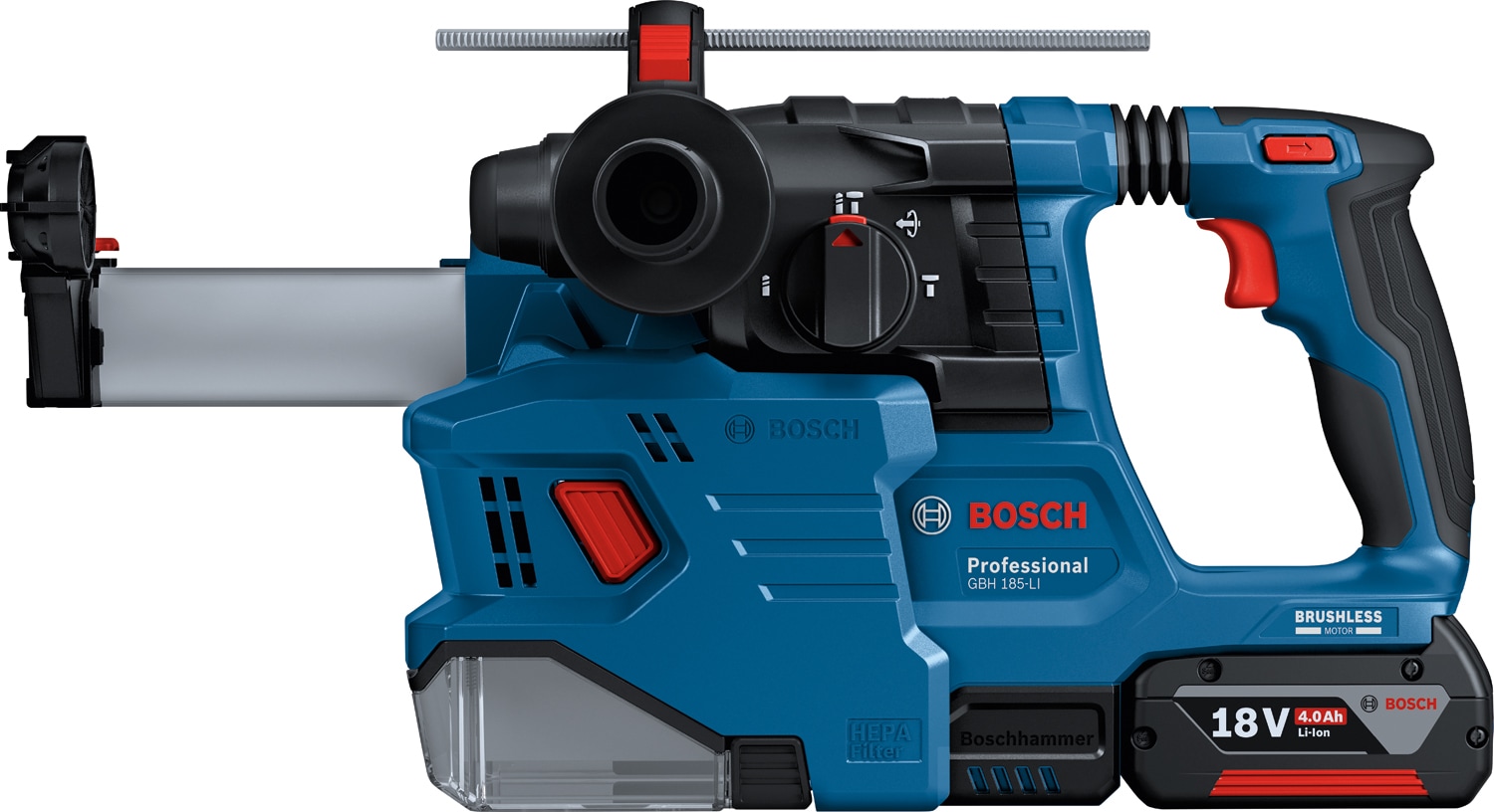 Bosch Professional Akku-Bohrhammer »»GBH 18V-22« mit SDS plus«, Inkl. 2x Akku 4,0 Ah und Schnellladegerät, in L-BOXX 136