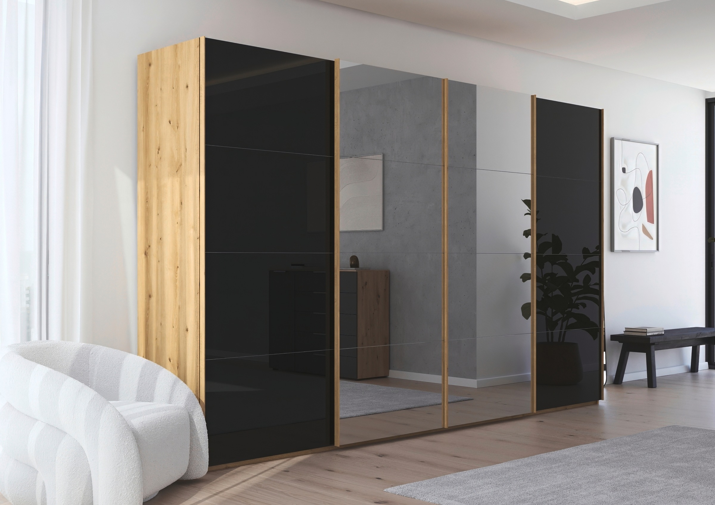 rauch Schwebetürenschrank »Kleiderschrank Schrank Garderobe Schlafzimmersch günstig online kaufen