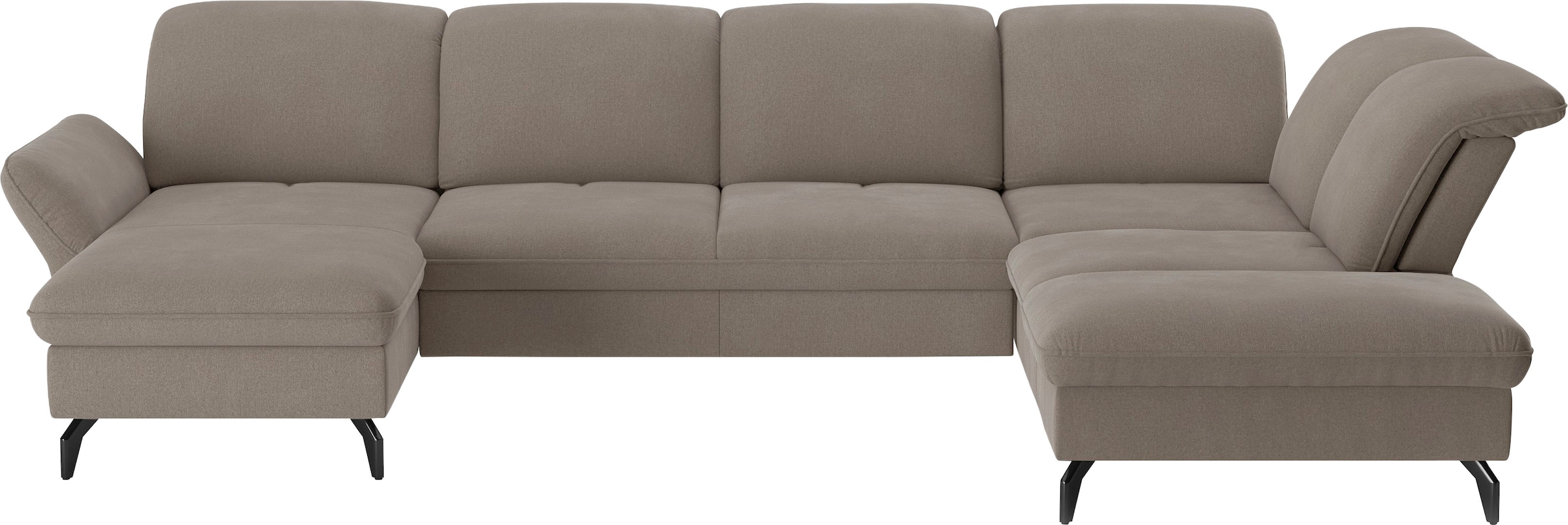 sit&more Wohnlandschaft »Leandro U-Form« Wahlweise mit Bett-, Kopfteil - un günstig online kaufen