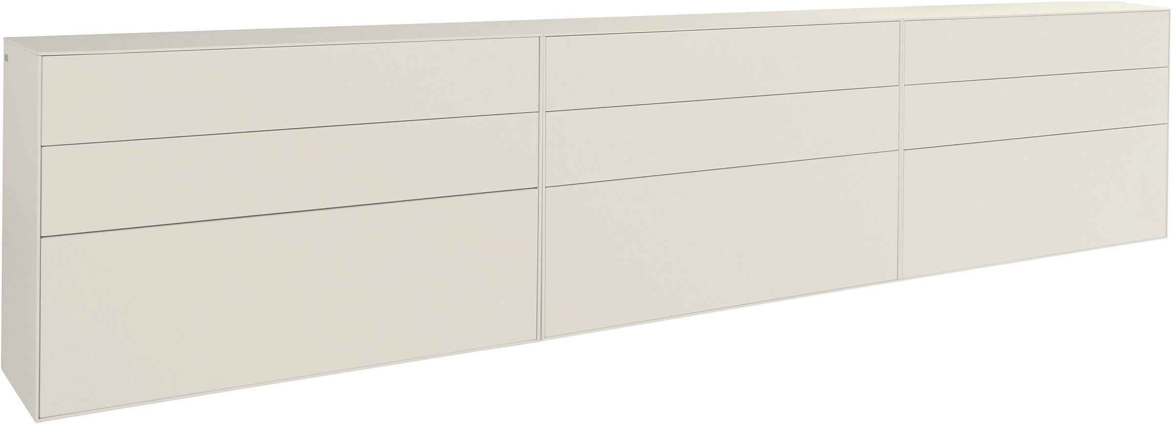 LeGer Home by Lena Gercke Sideboard »Essentials«, (3 St.), Breite: 335cm, MDF lackiert, Push-to-open-Funktion