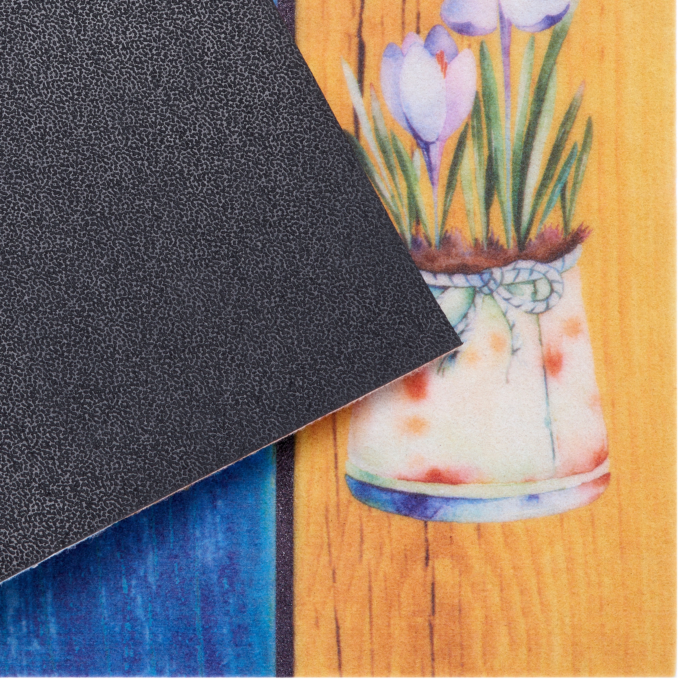 Home affaire Fußmatte »Blumen, Türmatte«, rechteckig, 6 mm Höhe, Farbenfroh, Flowers, Robust, Pflegeleicht, Rutschfest, Schmutzfang