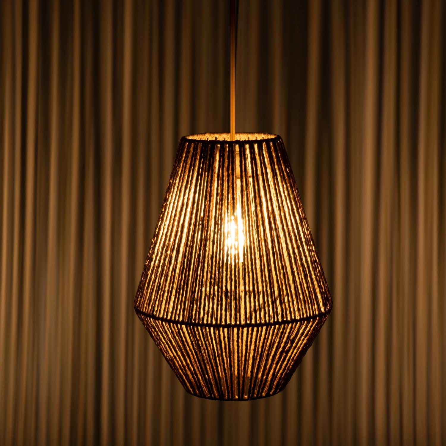 Paco Home Pendelleuchte »Pablo«, 1 flammig, Leuchtmittel E27 | ohne Leuchtmittel, LED Pendellampe E27, Optik Boho Korb Wohnzimmer Esszimmer Flur