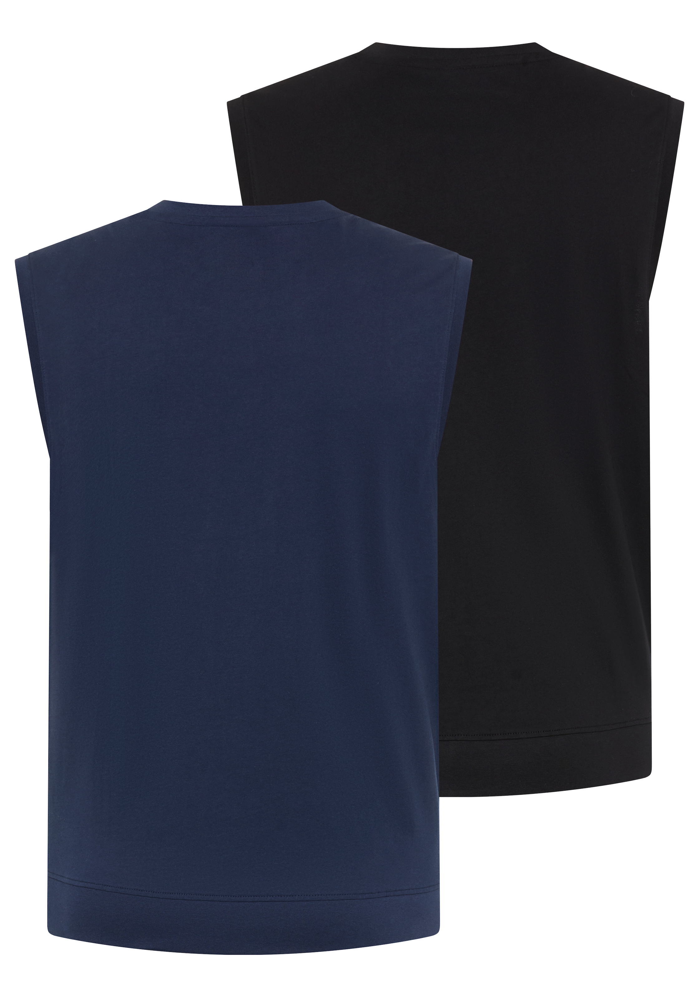 Man's World Plus Muscleshirt »auch in Grosse Größen bis Gr. 7XL Bauch-Fit« 2er-Pack,  Regular Fit, Rundhalsausschnitt, Rippbündchen am Rumpfabschluss