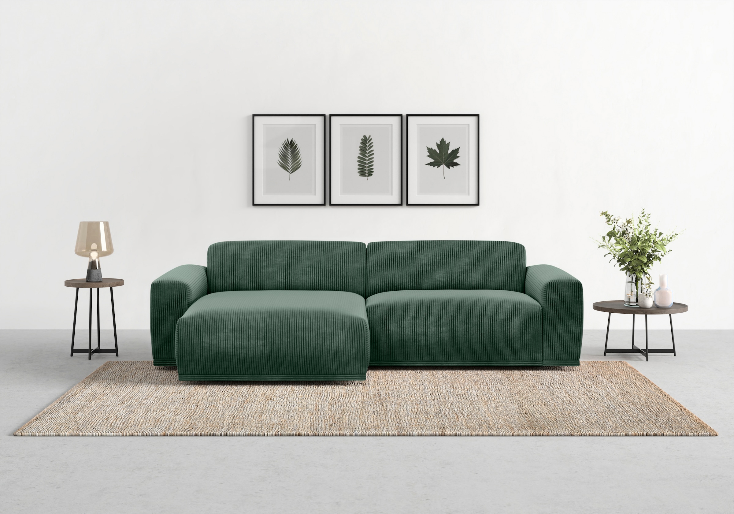 TRENDMANUFAKTUR Ecksofa Braga, mit hochwertigem Kaltschaum, L-Form, in Cord günstig online kaufen