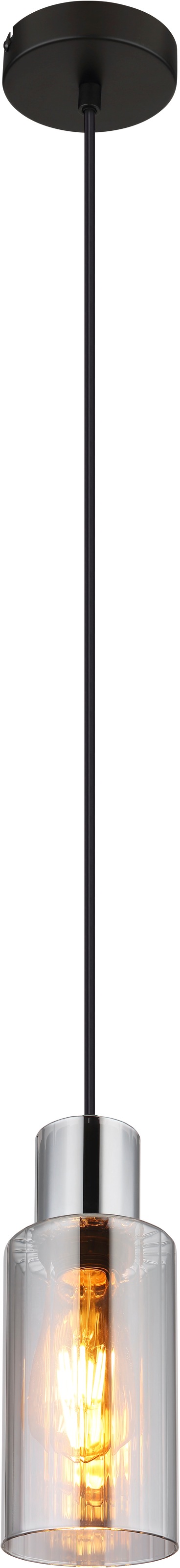 GLOBO LIGHTING Hängeleuchte »LIDARIA« E27 1 Stk. Hängelampe schwarz Glas ra günstig online kaufen