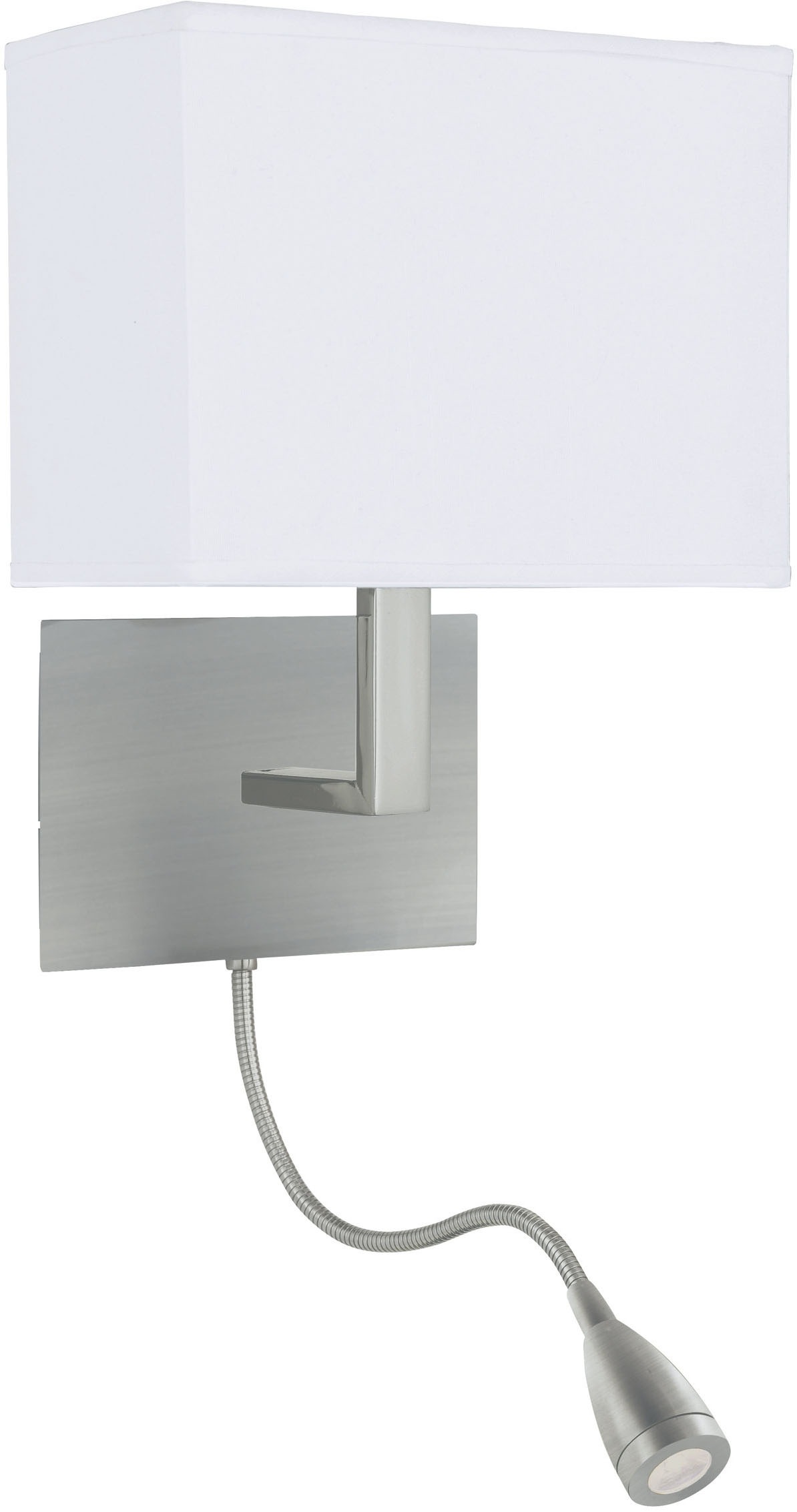 Searchlight Wandleuchte »Hotelwandlampe mit LED-Leselampe - Metall und Stoffschirm« E27 1 Stk.