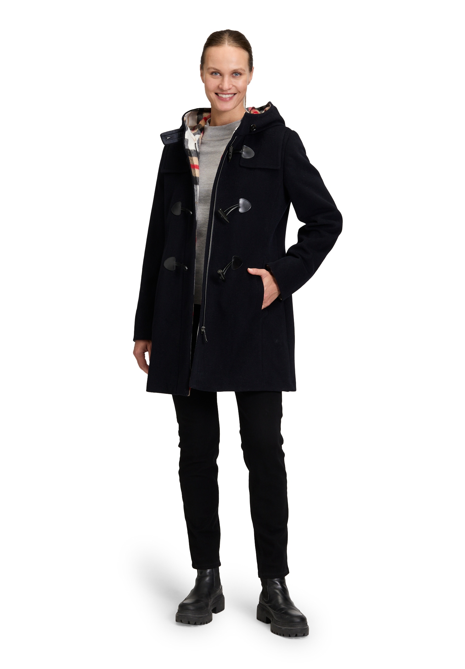 Gil Bret Wolljacke mit Kapuze mit Kapuze