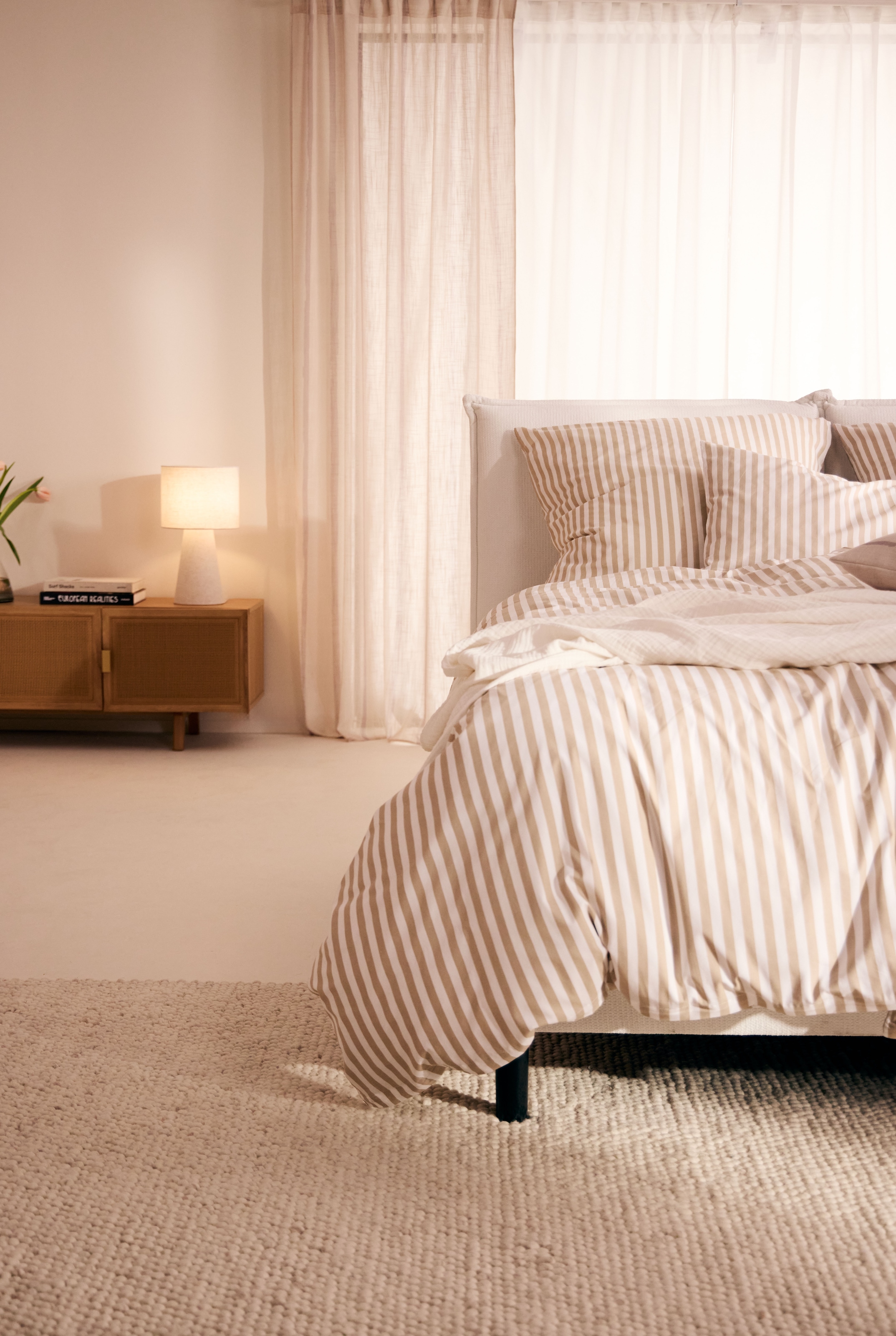 LeGer Home by Lena Gercke Bett »ERIK Boxbett mit Bonnell-/Taschen-Federkernmatratze, Breite 160/180cm« wahlweise Härtegrad der Matratze H2/H3/H4, Polsterbett mit/ohne Topper