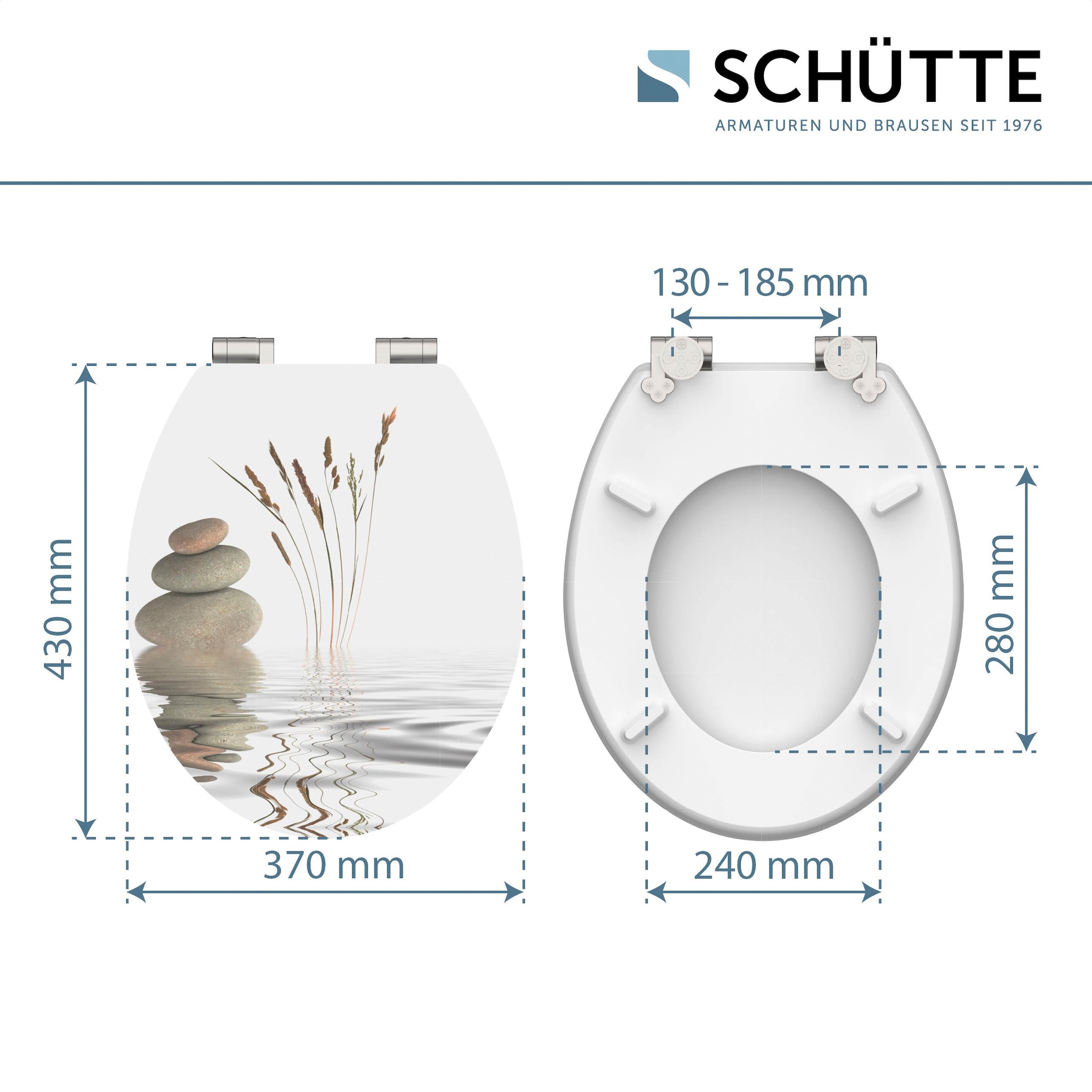 Schütte WC-Sitz »BALANCE«, High Gloss mit MDF Holzkern, mit Absenkautomatik